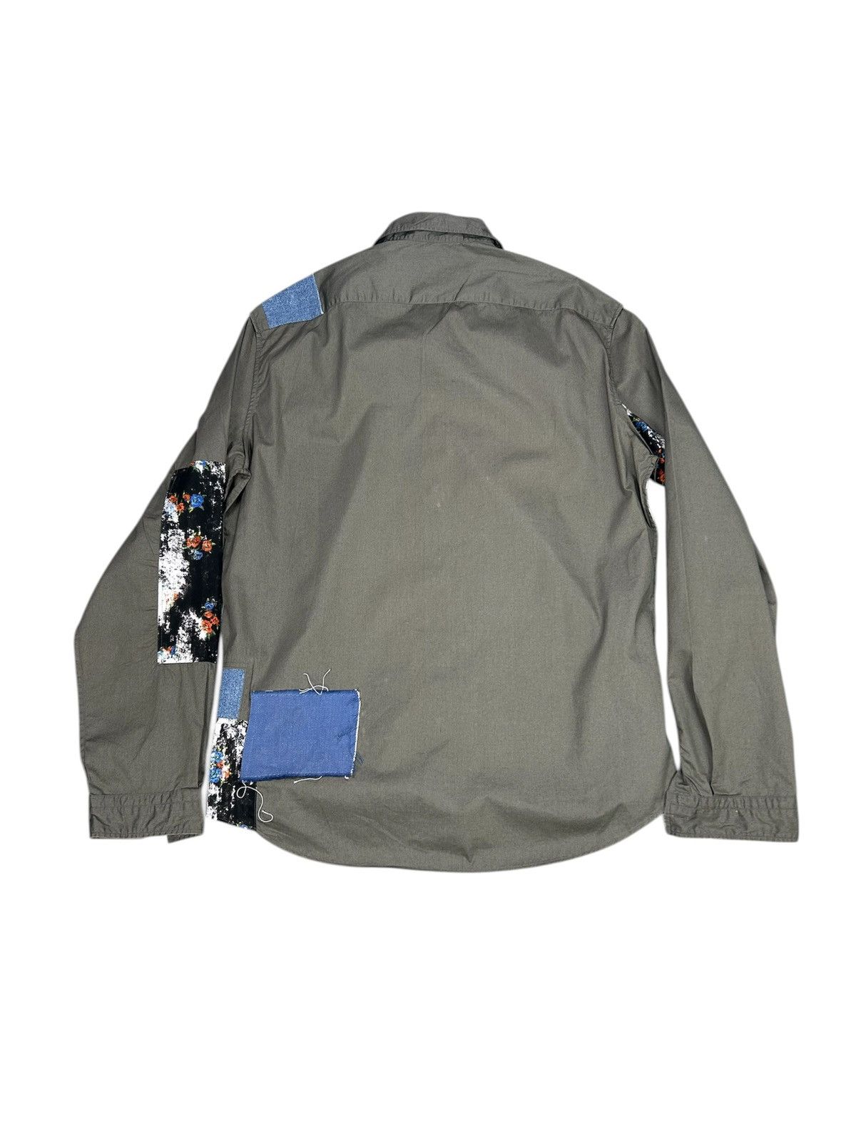 Alexander McQueen Alexander Mcqueen Patchwork Button Shirt Size US L / EU 52-54 / 3 - 2 Thumbnail