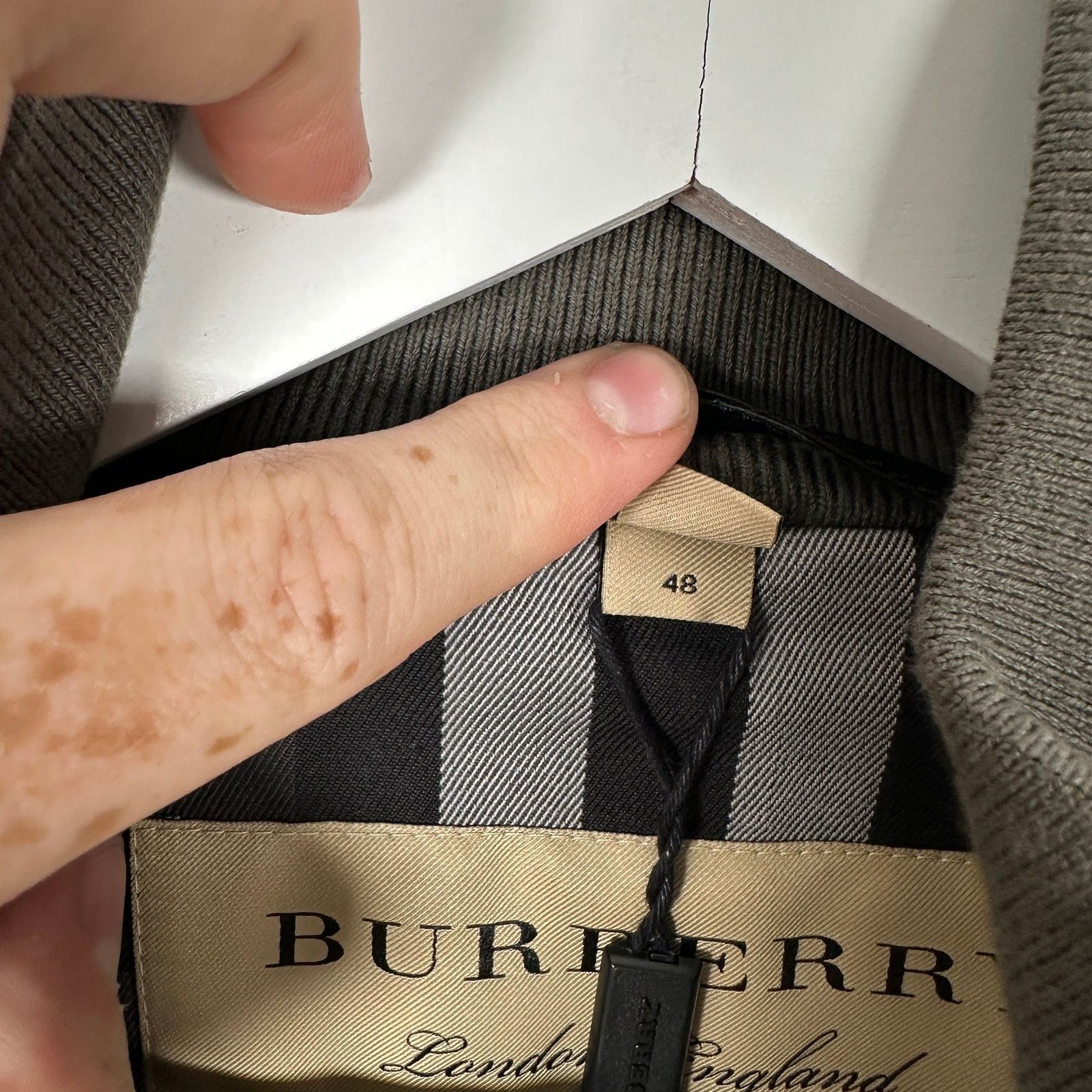 Burberry Burberry Dark Steel Leather Bomber Jacket Size 48 Size US M / EU 48-50 / 2 - 11 Thumbnail