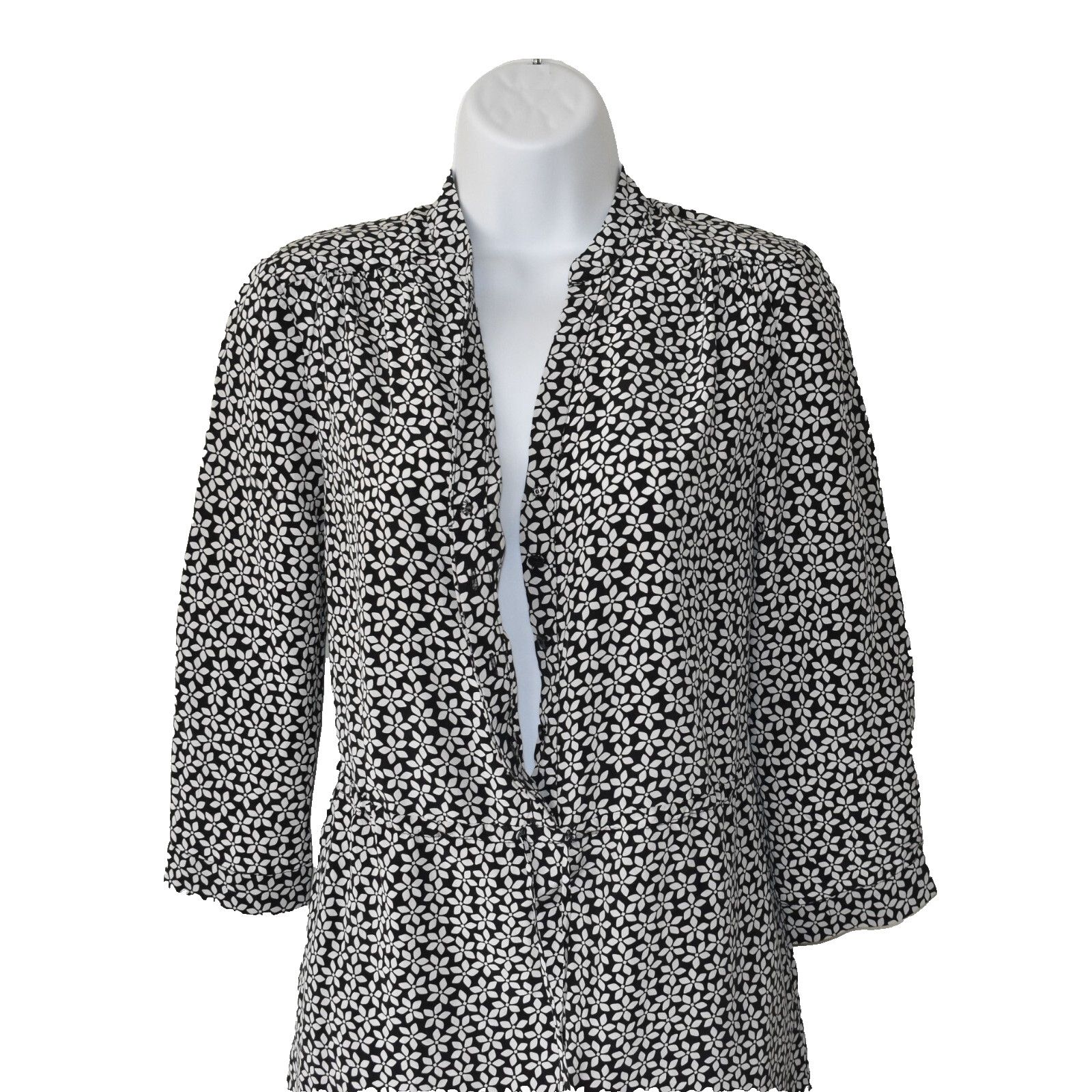 Diane von Furstenberg DIANE VON FURSTENBERG Freya Silk Floral Print Dress Size 0 Size XS / US 0-2 / IT 36-38 - 2 Thumbnail
