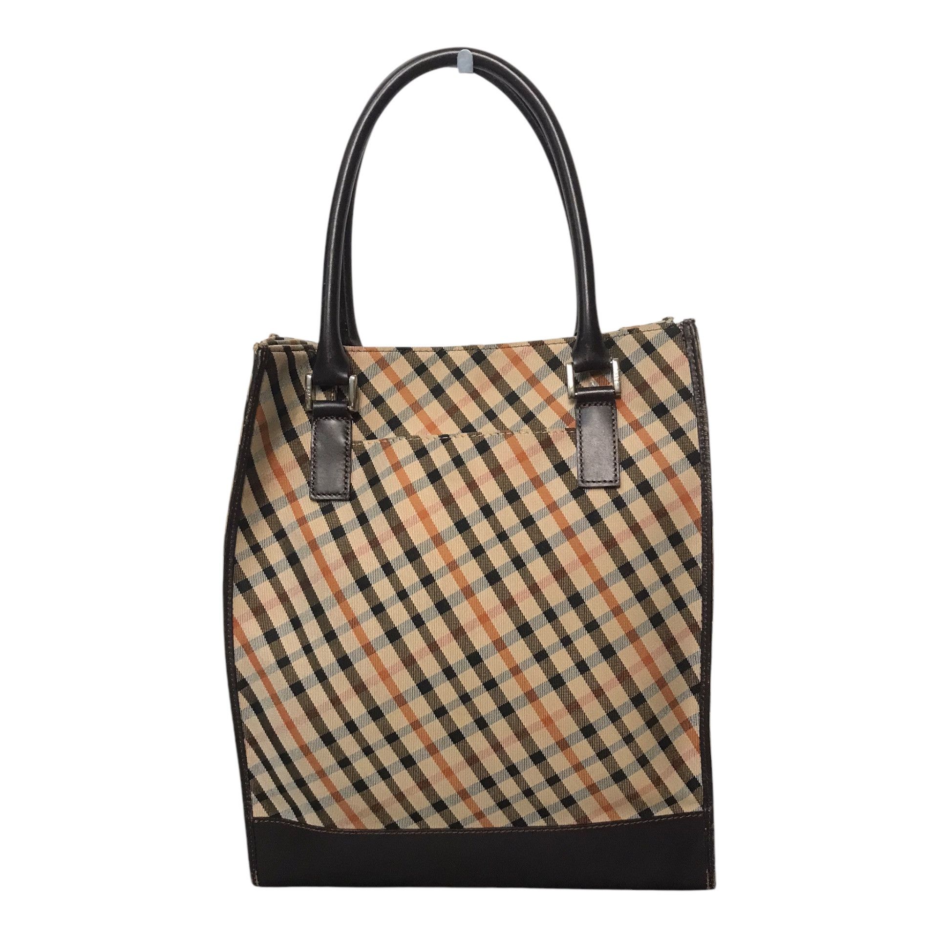 DAKS × Japanese Brand Vintage Dark Half Leather Tote Bag Size ONE SIZE - 9 Thumbnail