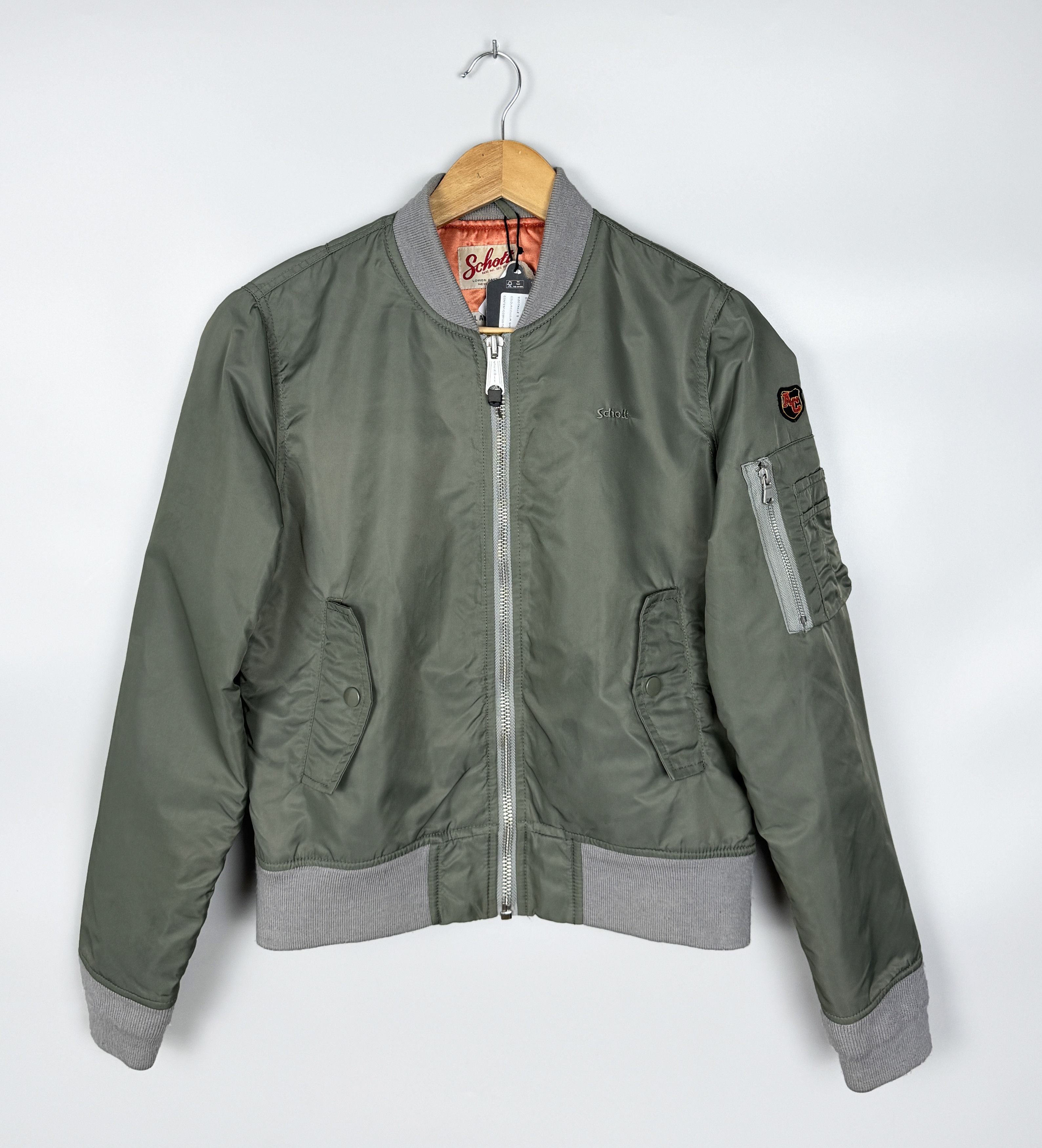 Schott NWT Schott by American College Bomber Jacket MA-1 Teflon Size S / US 4 / IT 40 - 1 Thumbnail