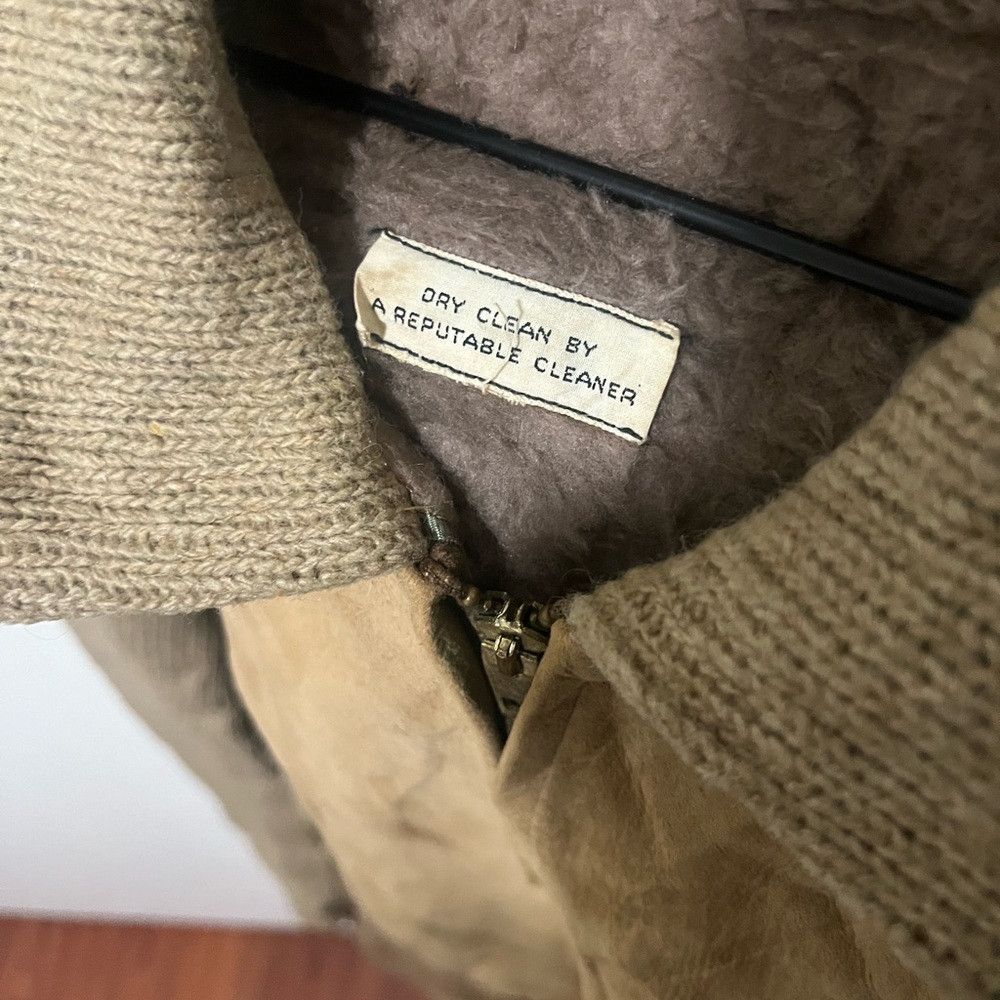 Other ULTRA RARE VINTAGE 50S 3 TONEKNIT WOOL & LEATHER JACKET Size US XL / EU 56 / 4 - 2 Thumbnail