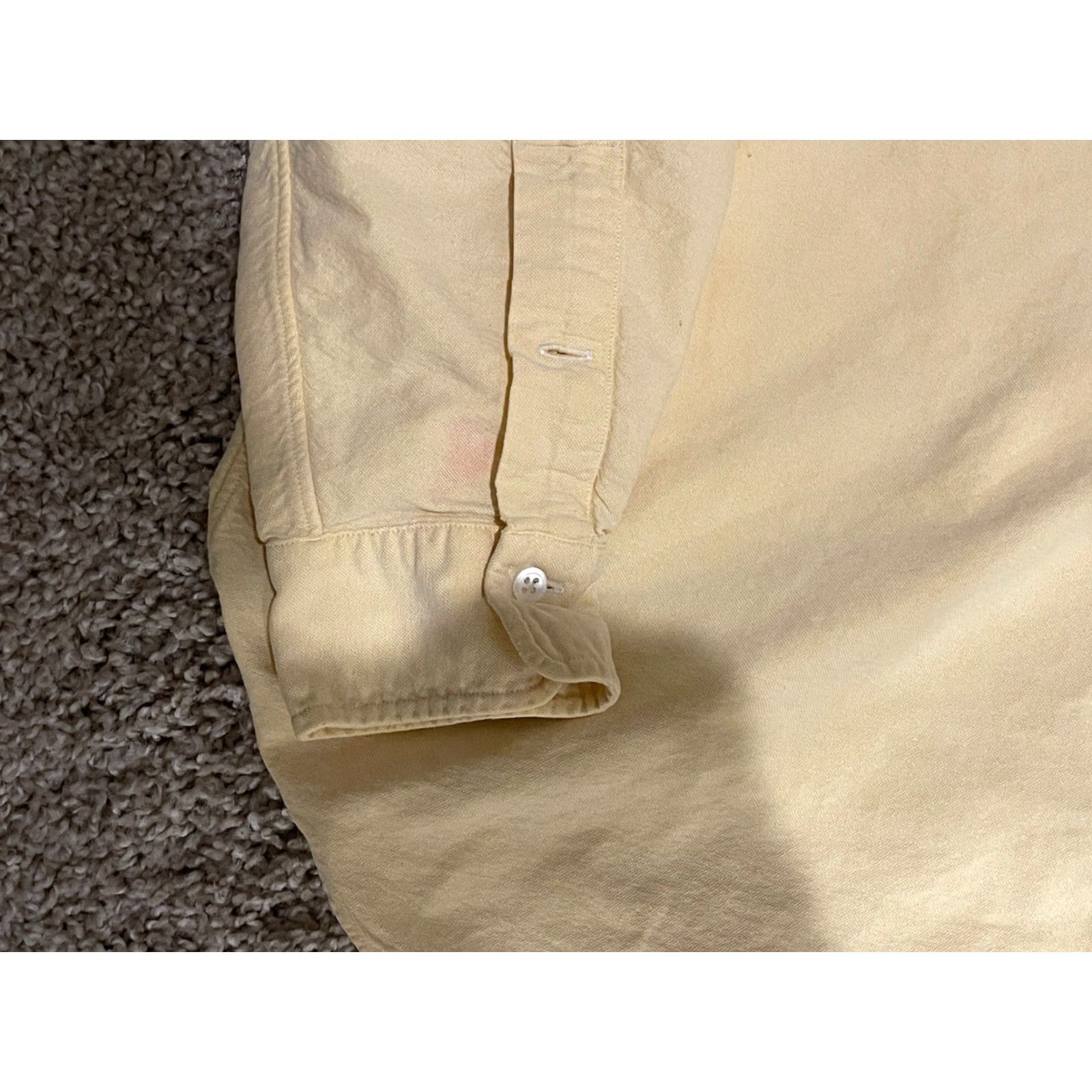 Polo Ralph Lauren Polo Ralph Lauren Mens Shirt Half Button Up Yellow 100% Cotton M Regular Long Sleeve Pocket Classic Designer Size US M / EU 48-50 / 2 - 4 Thumbnail