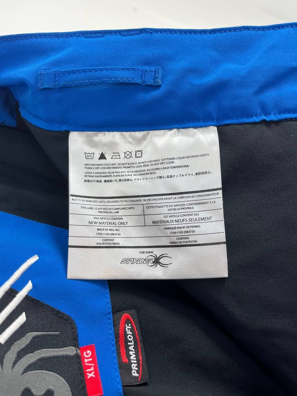 Gear for Sports SPYDER SKI SNOW PANTS PRIMALOFT XSTATIC BLUE SIZE XL Size US 37 - 4 Thumbnail