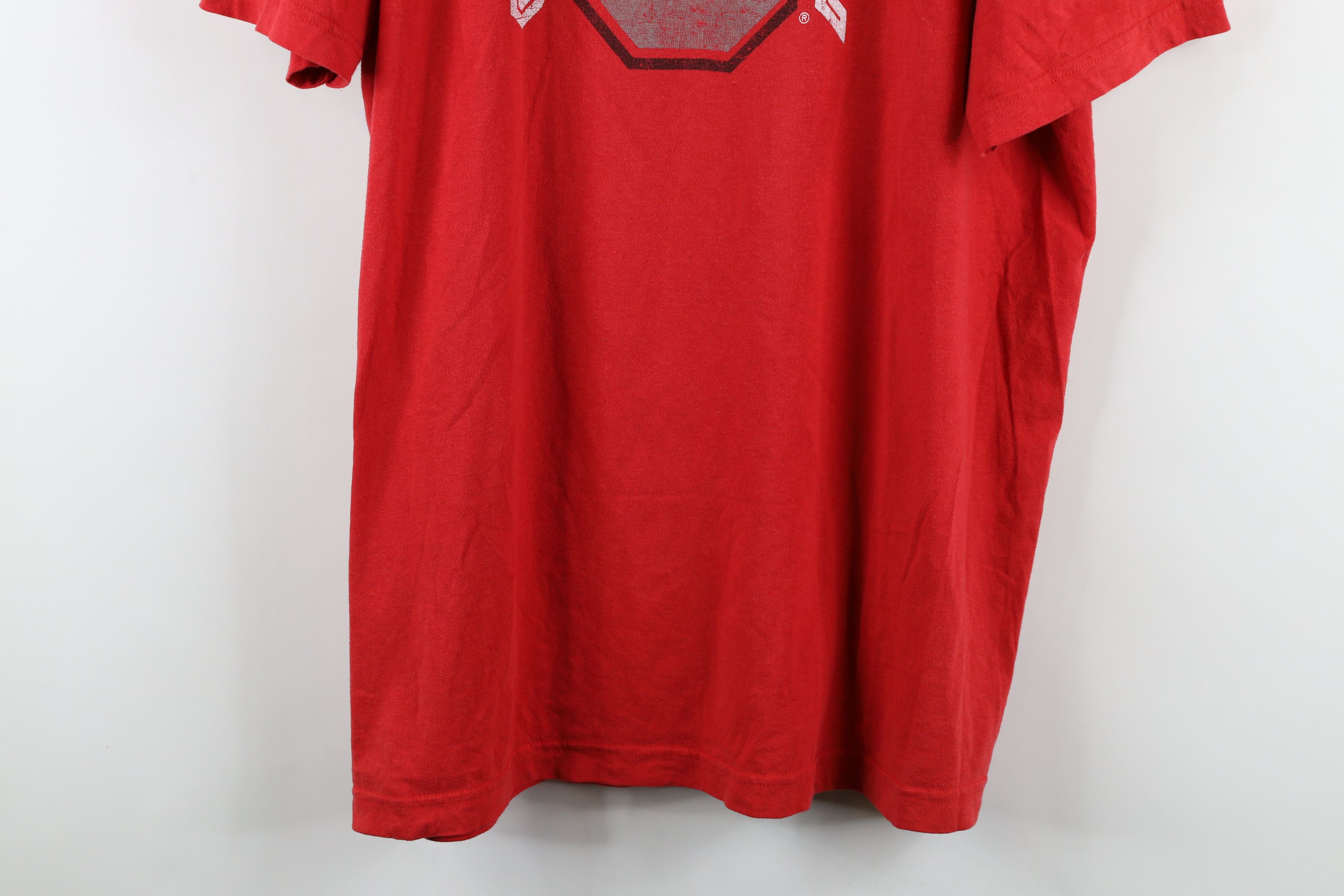 Nike × Vintage Vintage Nike Mini Swoosh Ohio State University T-Shirt Red Size US XXL / EU 58 / 5 - 3 Thumbnail