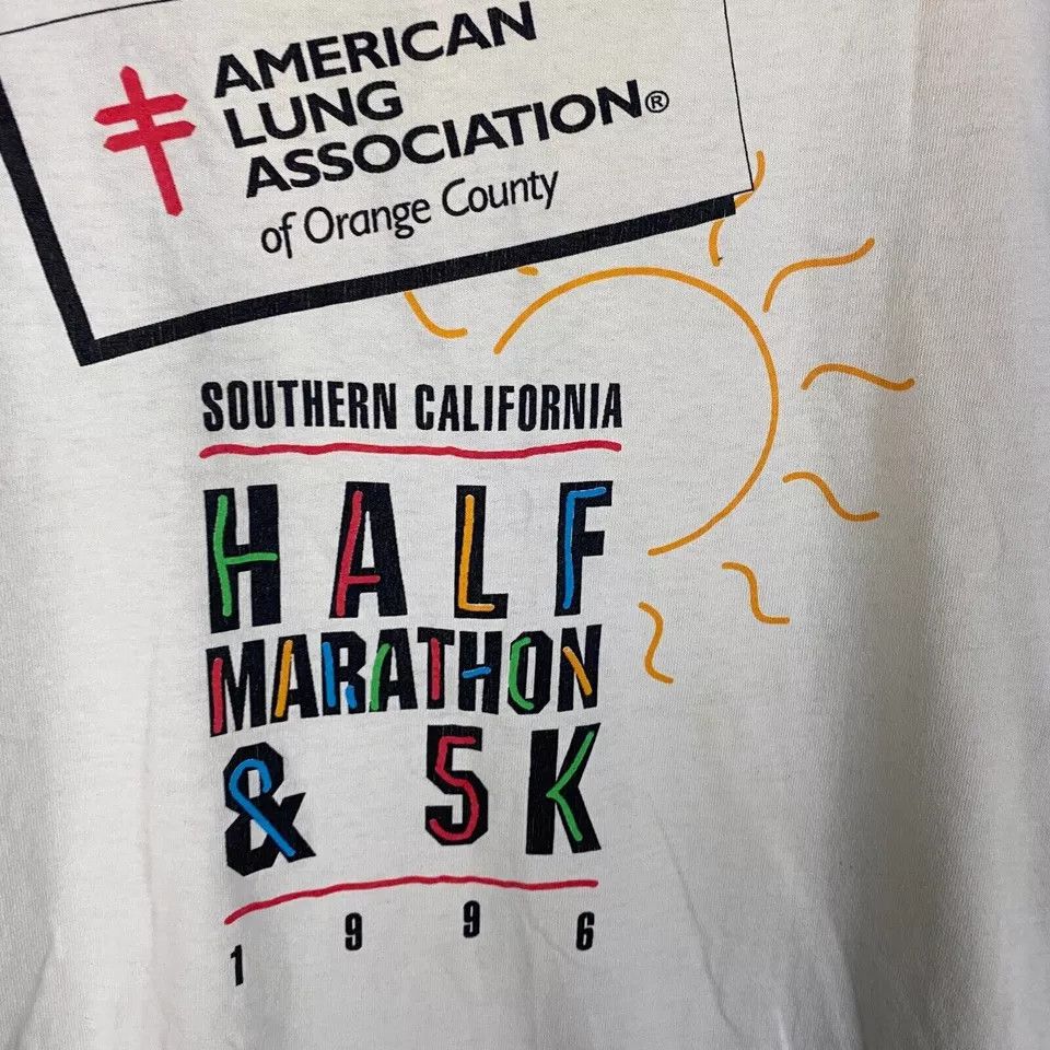 Vintage American Lung Association Half Marathon & 5K Shirt Large Men Size US L / EU 52-54 / 3 - 5 Thumbnail