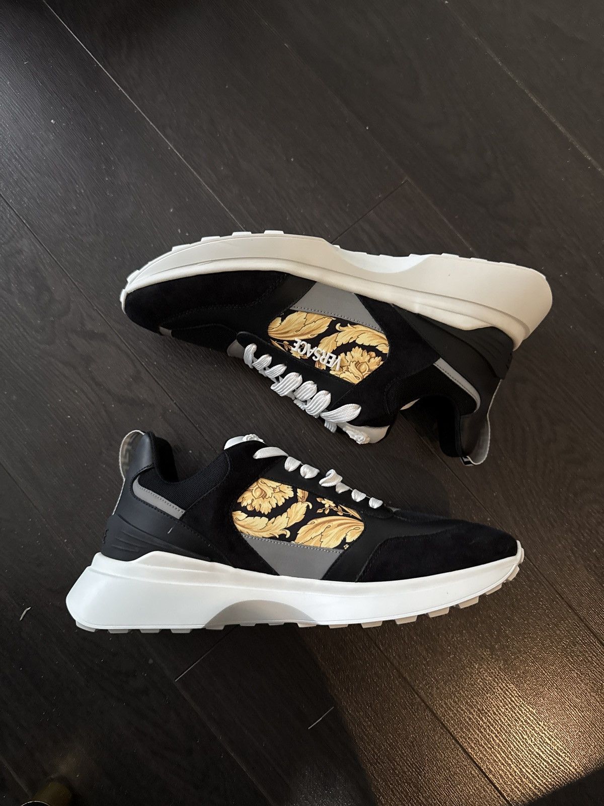 Versace Brand New Black/Gold Versace Sneakers Size 43 Size US 10.5 / EU 43-44 - 1 Thumbnail