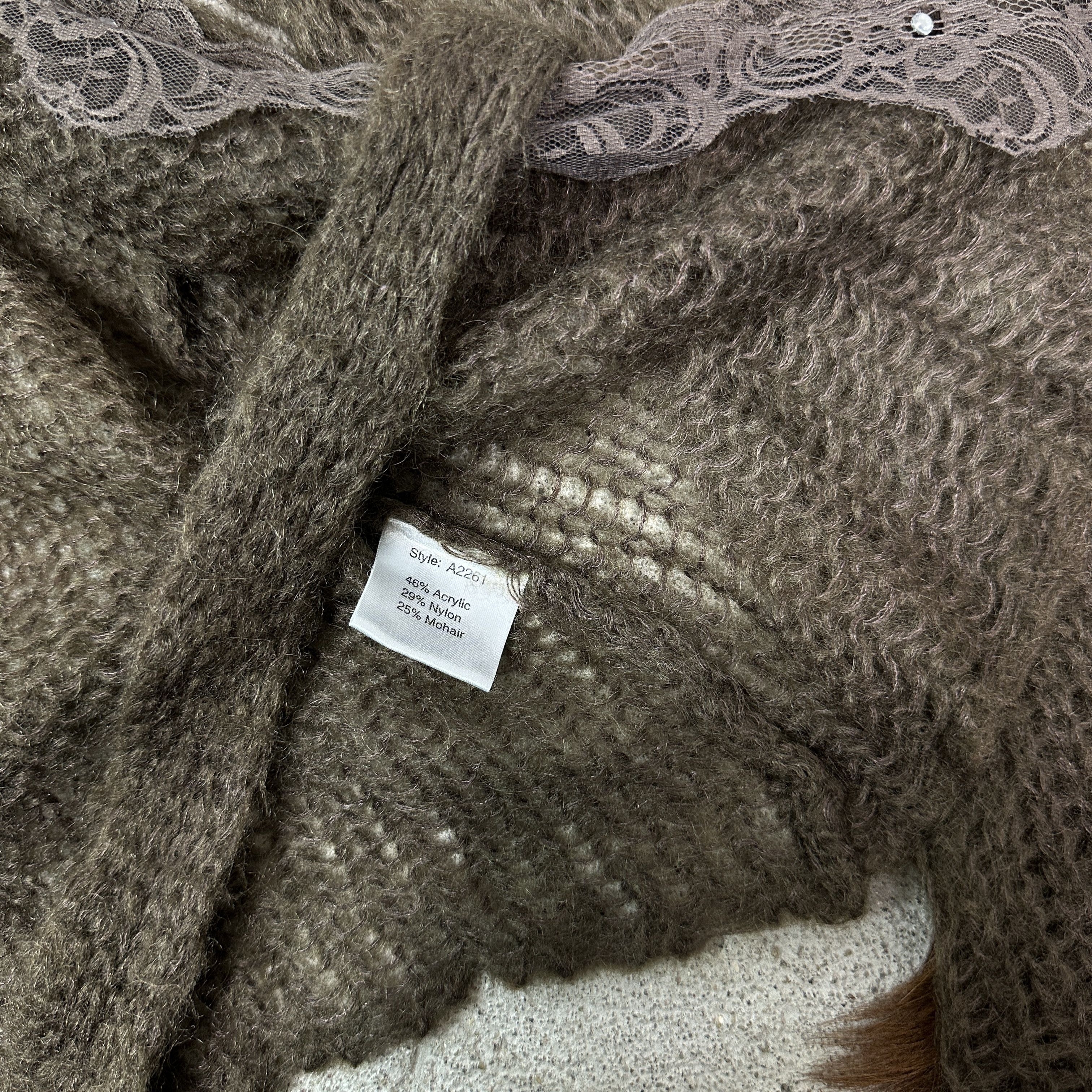 Vintage Vintage Avant Garde Vintage Loose Knit Mohair Cardigan Y2K Size S / US 4 / IT 40 - 7 Thumbnail