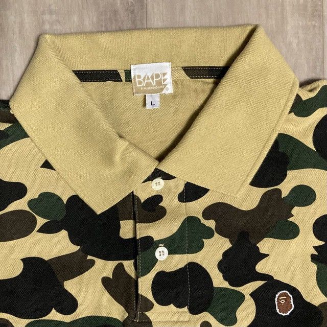 Bape 🔥Vintage🔥 BAPE CAMO Polo shirt 1st camo yellow a bathing ape Size US L / EU 52-54 / 3 - 4 Thumbnail