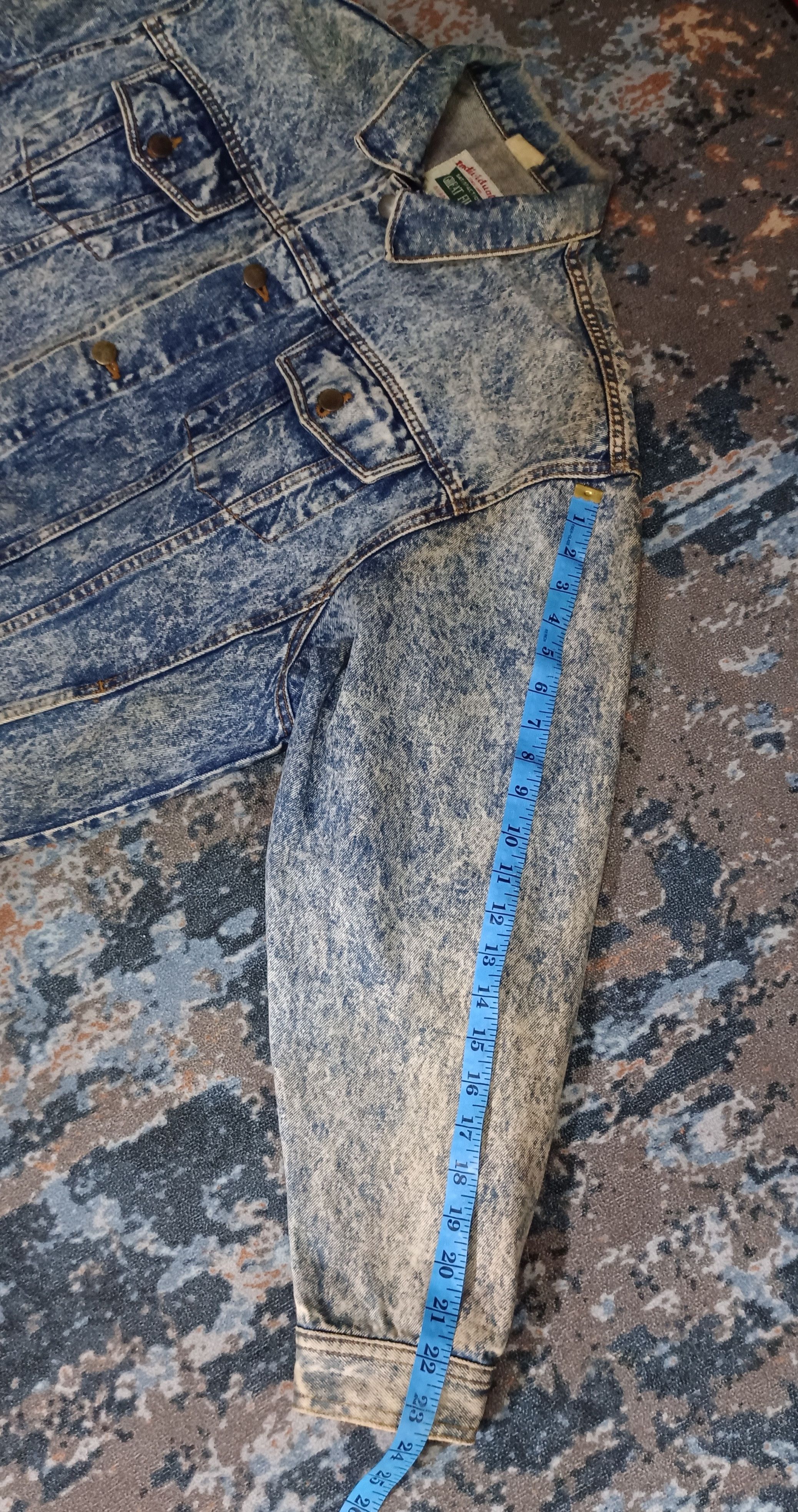 Japanese Brand × Vintage Vintage 💥Individuality Acid Wash Denim Jacket Size US XXL / EU 58 / 5 - 14 Thumbnail