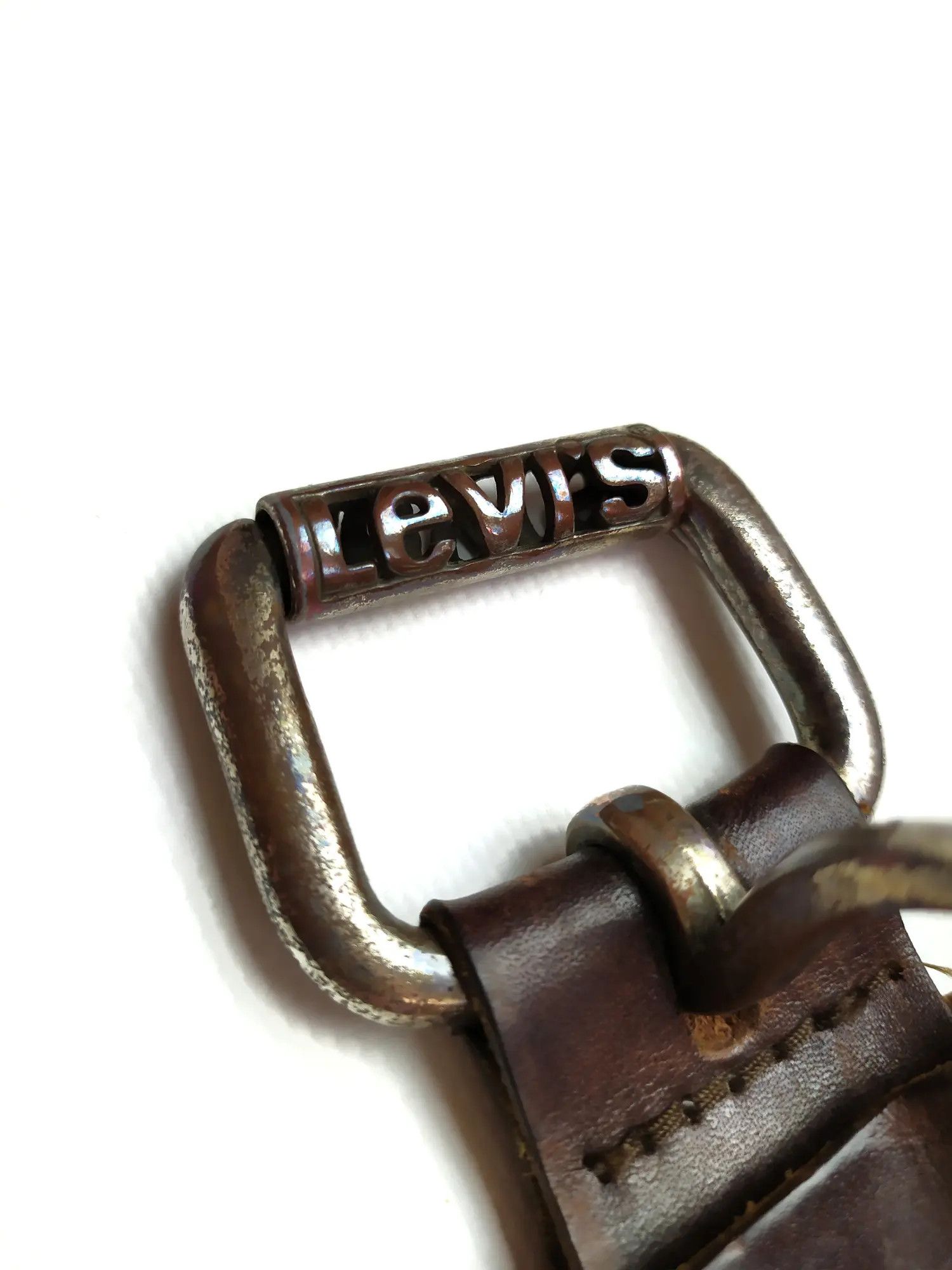 Genuine Leather × Levi's × Levi's Vintage Clothing Vintage Levi's Leather Belt Crafted Brown Size ONE SIZE - 1 Thumbnail