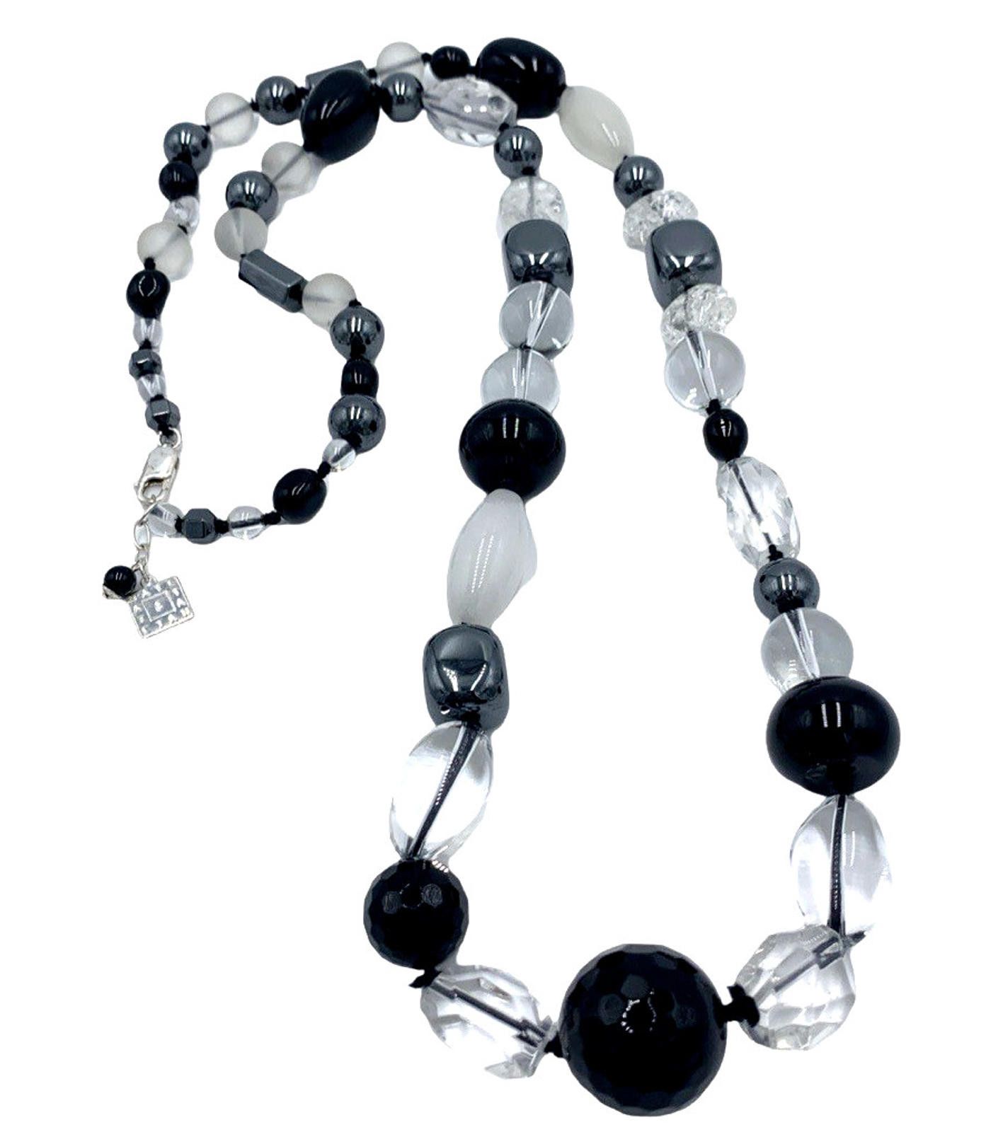 Other Nate & Etan Agate Crystal Hematite Sterling Silver Necklace Size ONE SIZE - 1 Thumbnail