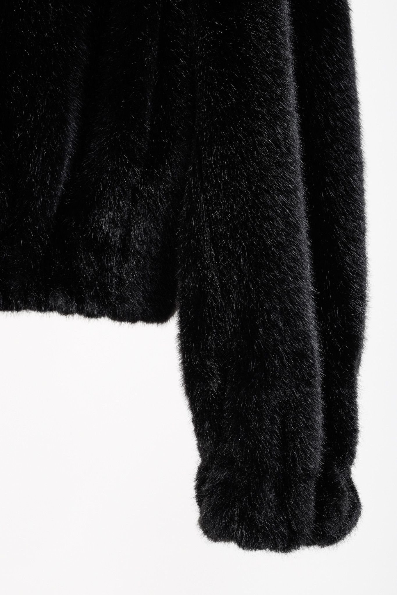 Helmut Lang Helmut Lang Black Faux Mink Fur Hooded Bomber Jacket Size XS / US 0-2 / IT 36-38 - 5 Thumbnail