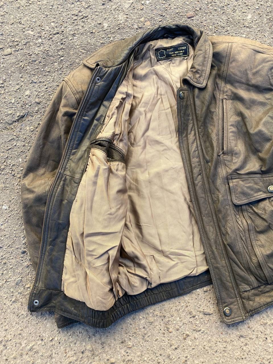 Other Vintage Avant Garde Rick Owens Style faded Leather jacket Size US L / EU 52-54 / 3 - 8 Thumbnail