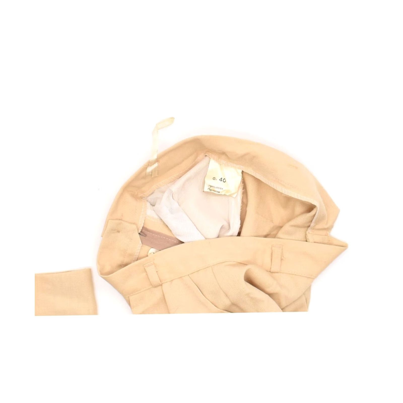 Vintage VINTAGE Womens Straight Casual Trousers Khaki Polyester W26 L30 IT 40 Size 26" / US 2 / IT 38 - 3 Thumbnail