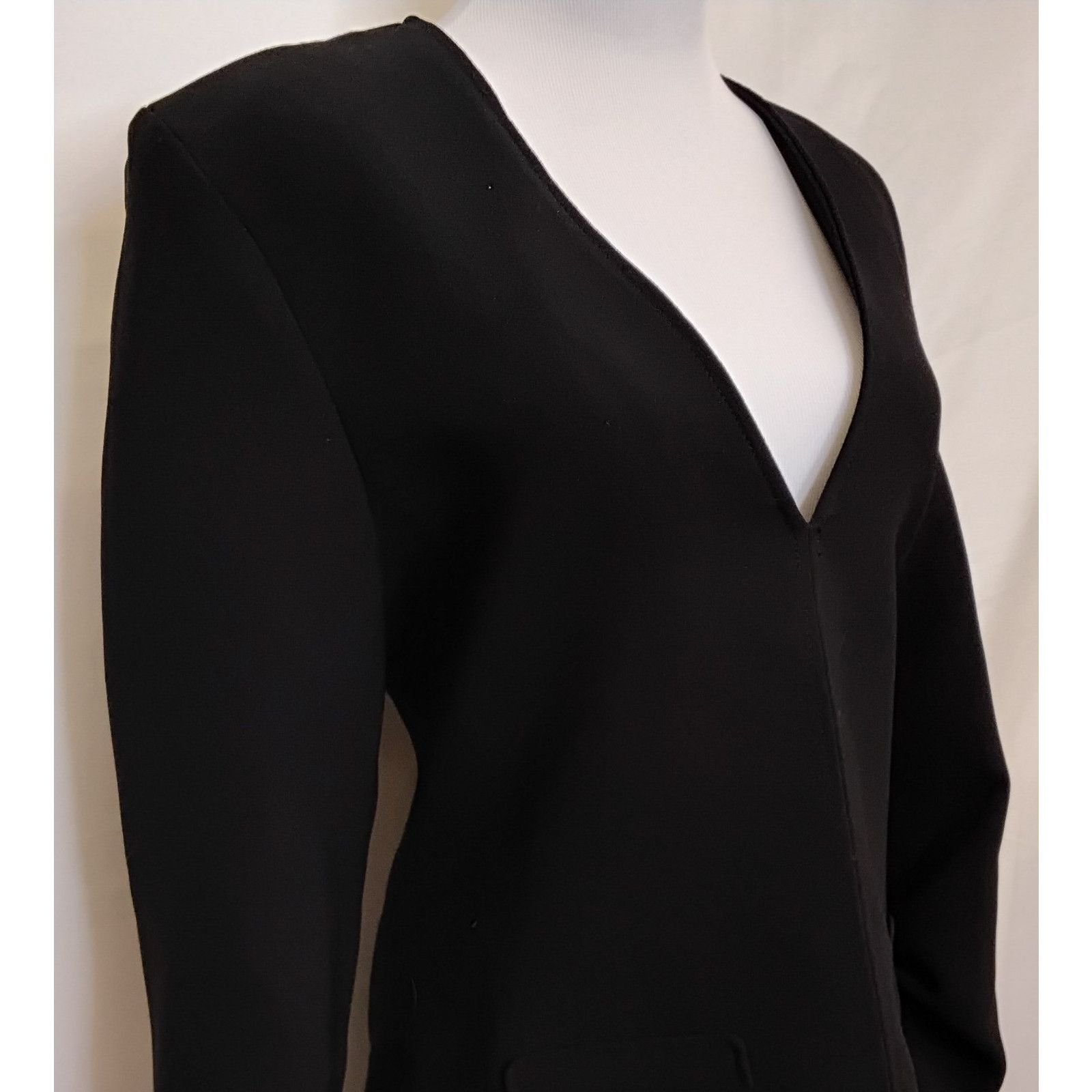 Zara Zara Bodycon Mini Dress Women's M Black Shoulder Pad NWT Size M / US 6-8 / IT 42-44 - 4 Thumbnail