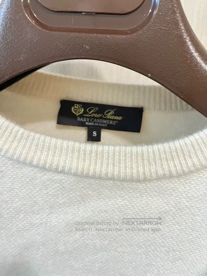Loro Piana Loro Piana White Baby Cashmere Sweater Size S / US 4 / IT 40 - 2 Thumbnail