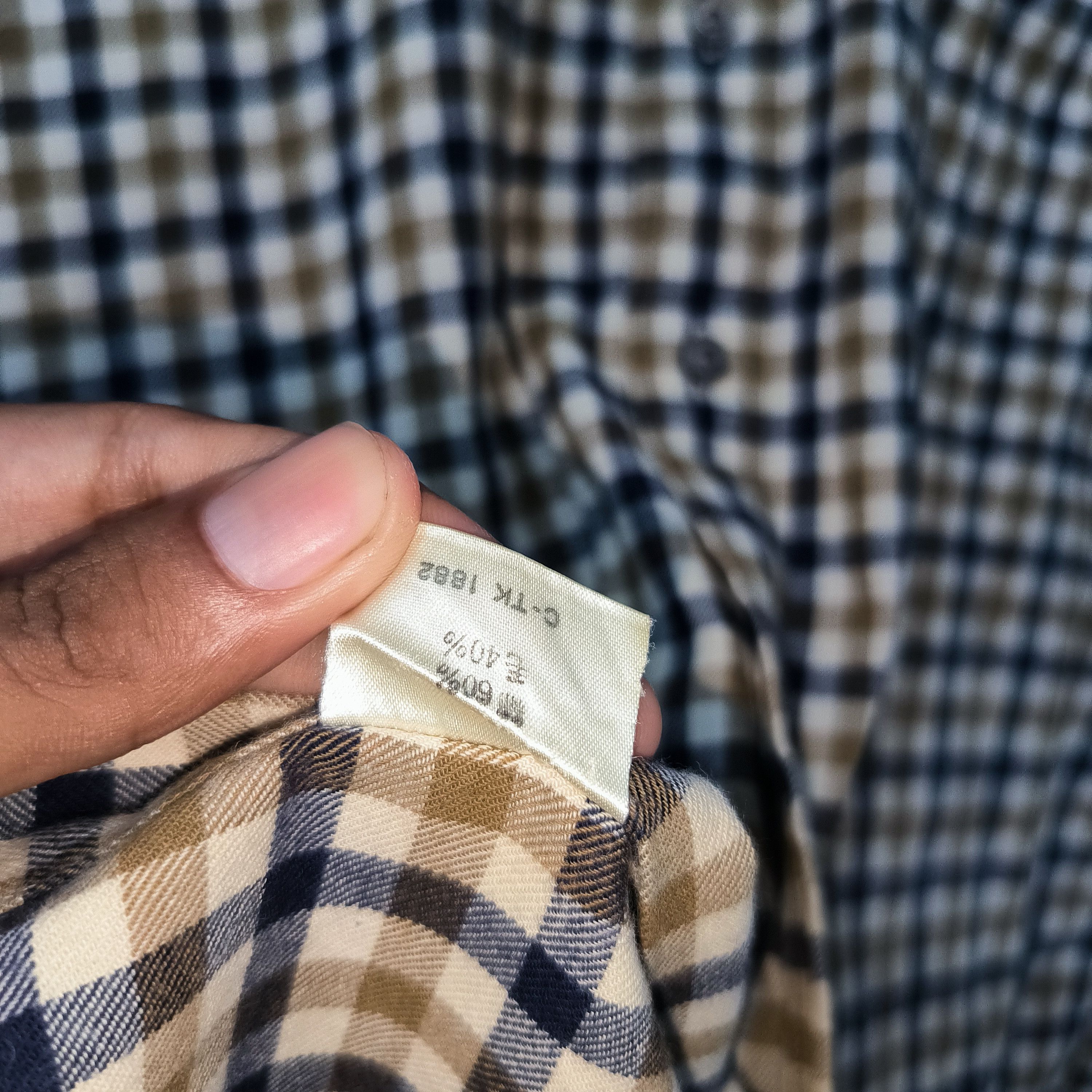 Aquascutum × Vintage Vintage Aquascutum Nova Check Shirts Size US L / EU 52-54 / 3 - 6 Thumbnail