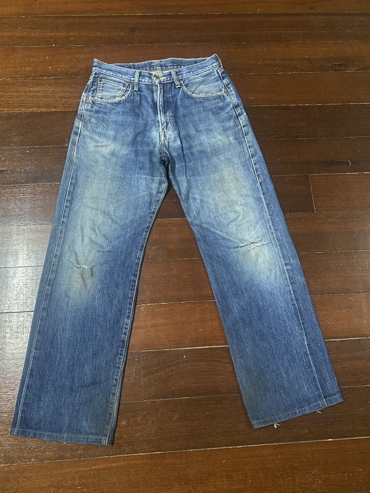 Edwin Vintage Edwin 505 Selvedge Distressed Dirty Denim Jeans Size US 32 / EU 48 - 1 Thumbnail