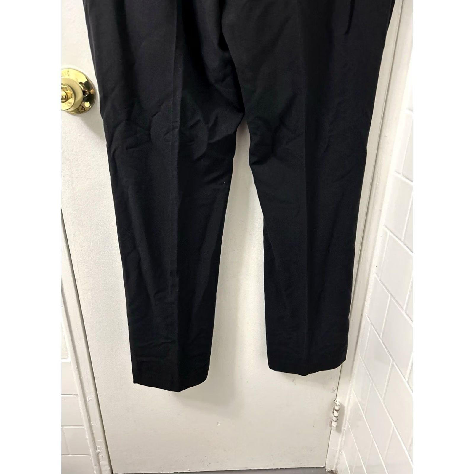 George George Modern Pants Womens Black Size 18 L32 Straight Fit NWT Dress Pants Easy Care Zipper Trousers Size 40" / US 18 - 3 Thumbnail