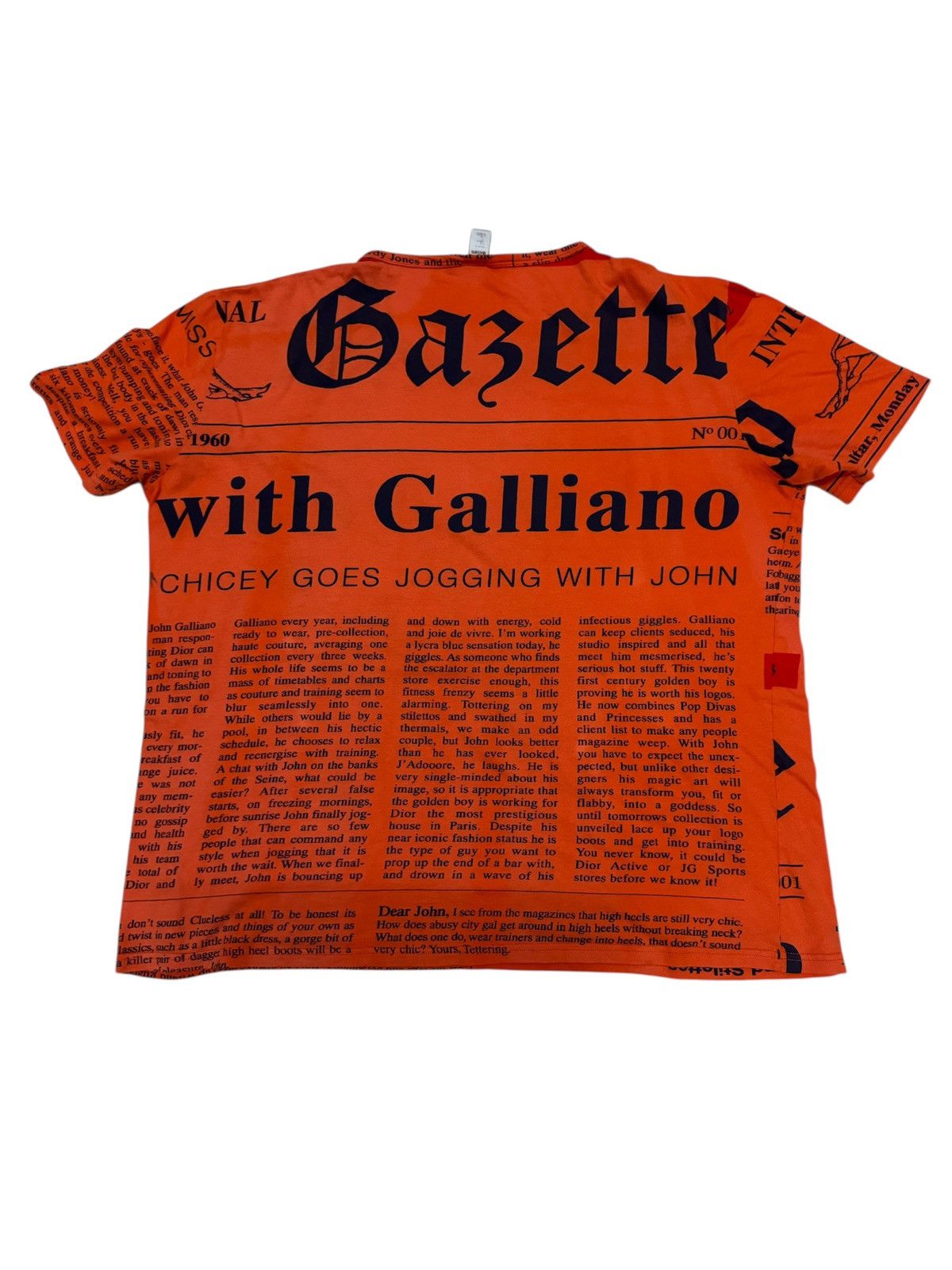 John Galliano John Galliano Newspaper Gazette Graphic Print T-Shirt Size US XL / EU 56 / 4 - 4 Thumbnail