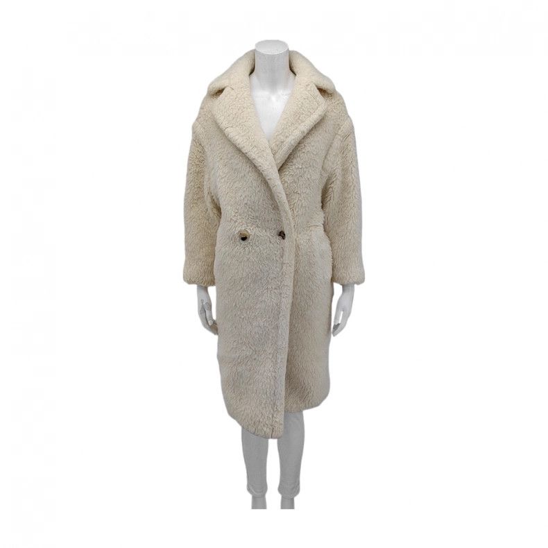 Max Mara MaxMara White Alpaca Coat XS Size XS / US 0-2 / IT 36-38 - 1 Thumbnail