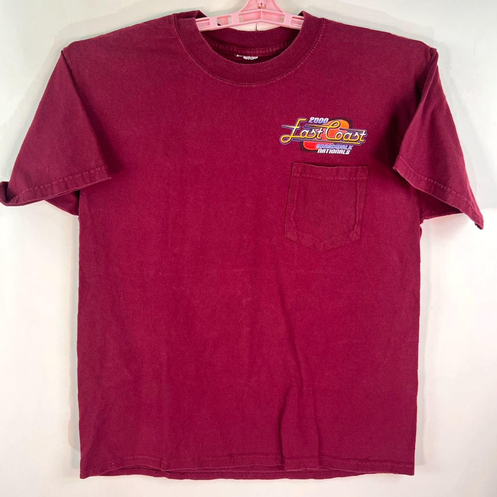 Vintage VINTAGE East Coast Boardwalk Nationals NJ 2000 T Shirt Mens Size L Red Pocket Size US L / EU 52-54 / 3 - 2 Thumbnail