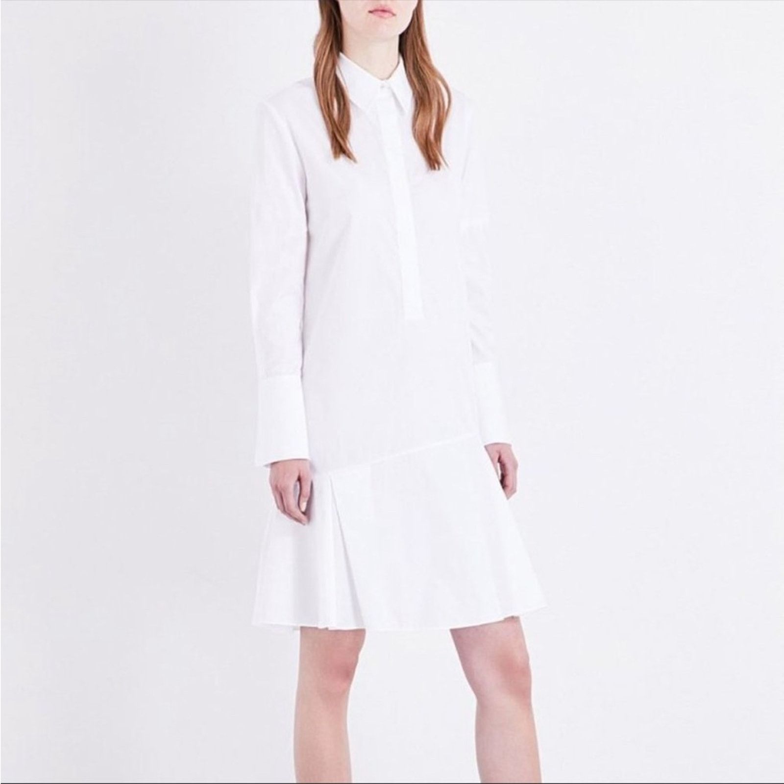 Victoria Beckham VICTORIA BECKHAM Fluted cotton-jacquard mini shirt dress 0 Size XS / US 0-2 / IT 36-38 - 10 Thumbnail