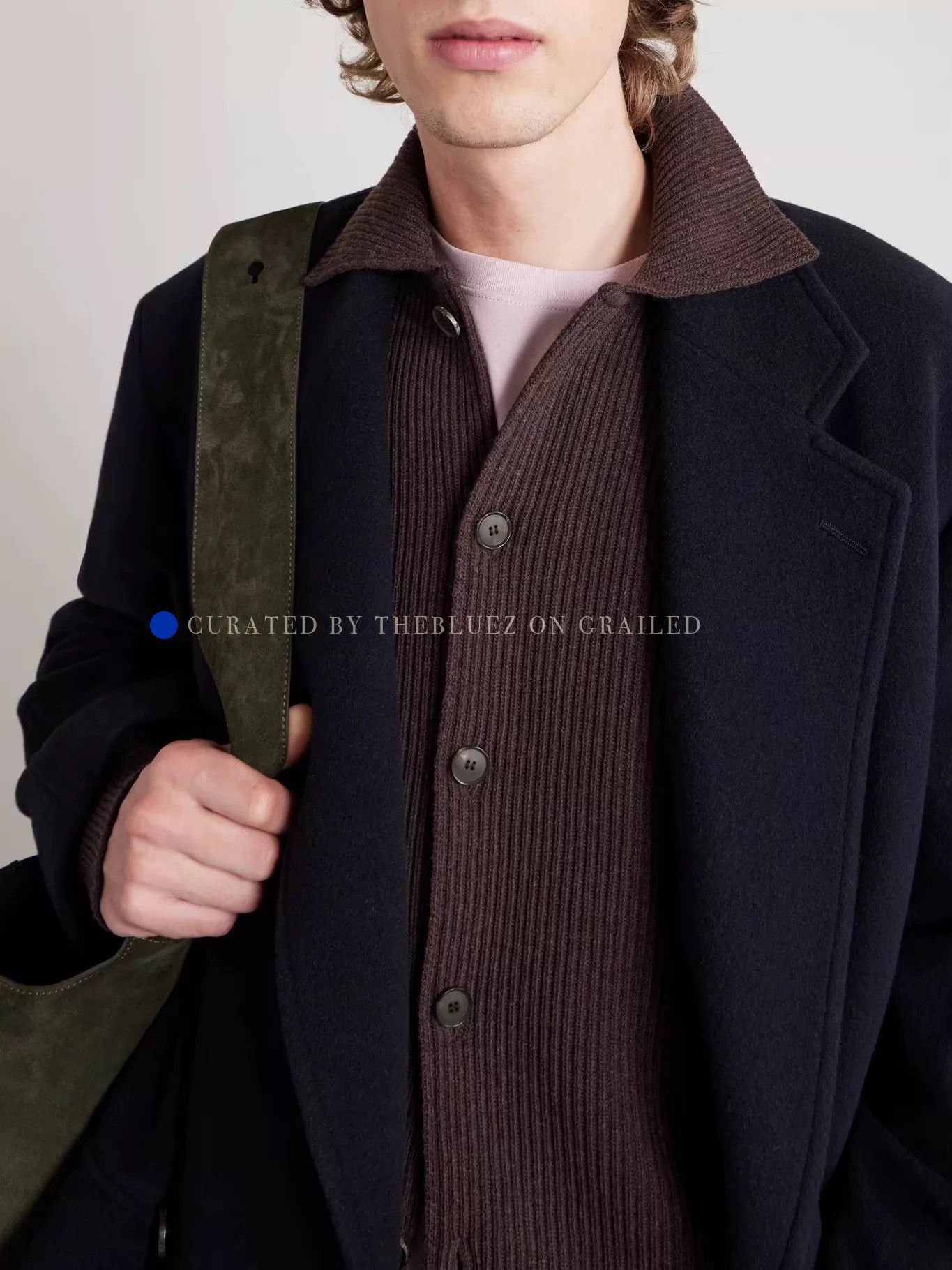 Auralee Super Fine Wool Cardigan in Brown Size US L / EU 52-54 / 3 - 1 Thumbnail