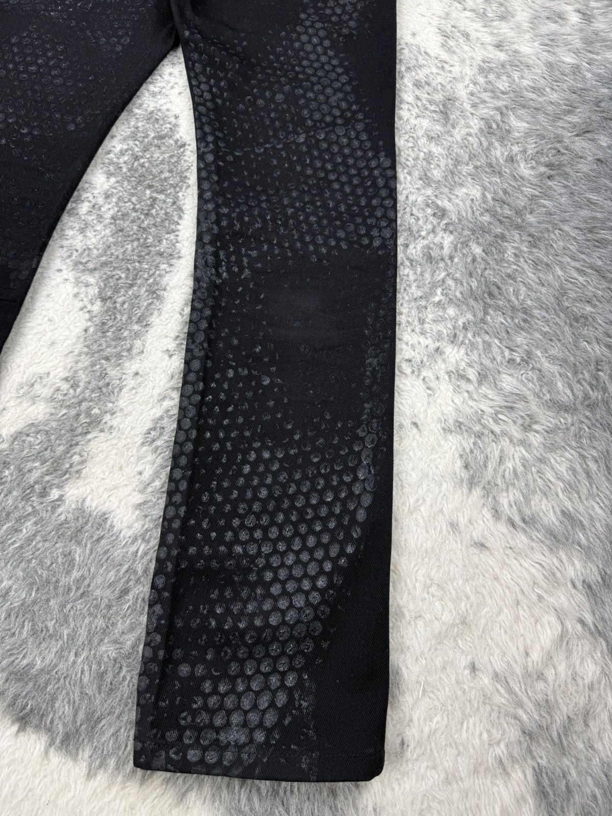 Archived! SS2003 Helmut Lang Rubber Tire Printed Denim