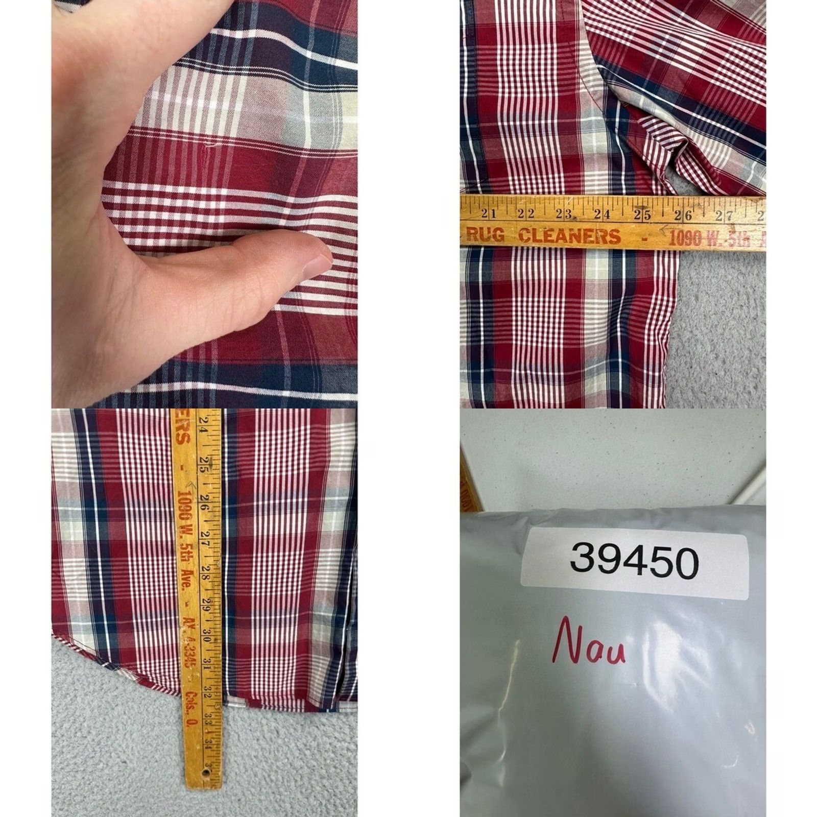 Nautica Nautica Shirt Men XL 80s Plaid Red Madras Button Down Long Sleeve Cotton Two-Ply Two-Ply Crest? Size US XL / EU 56 / 4 - 8 Thumbnail