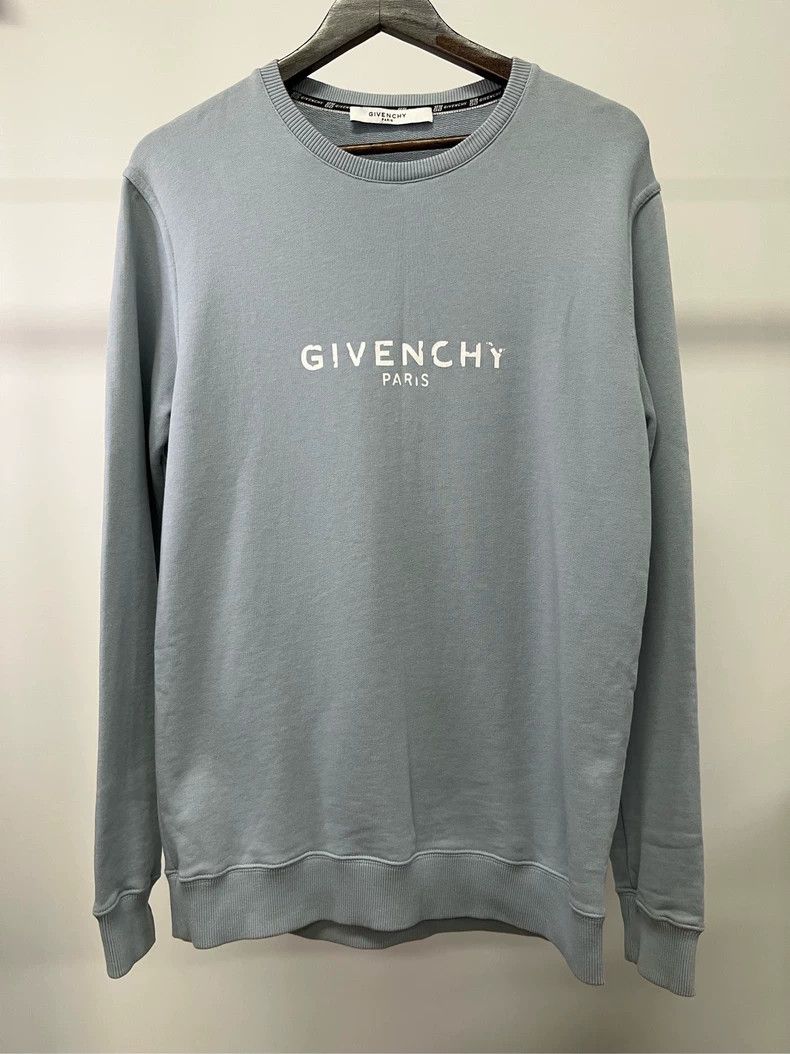 Givenchy Givenchy Hazy Blue Incomplete Logo Hoodie Size US XS / EU 42 / 0 - 1 Thumbnail