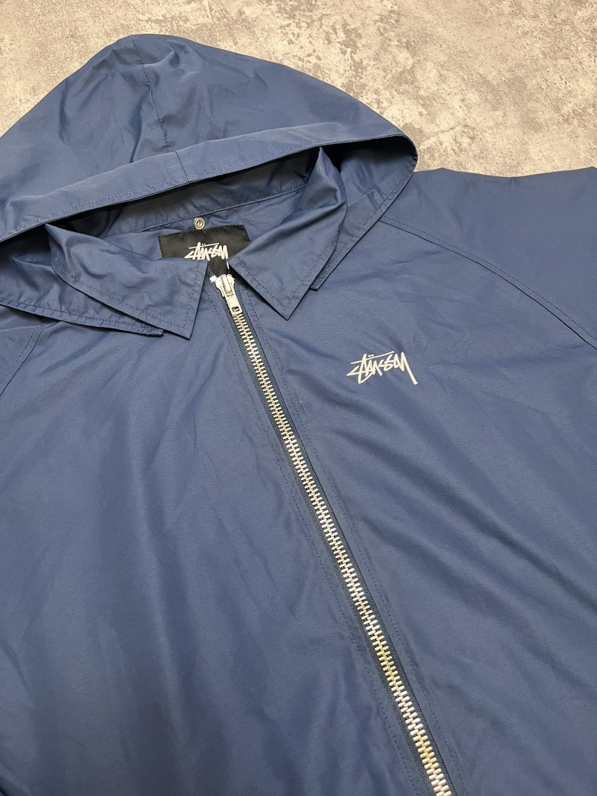Stussy Stussy Navy Nylon Full-Zip Jacket XL w/ Detachable Hood Size US XL / EU 56 / 4 - 7 Thumbnail