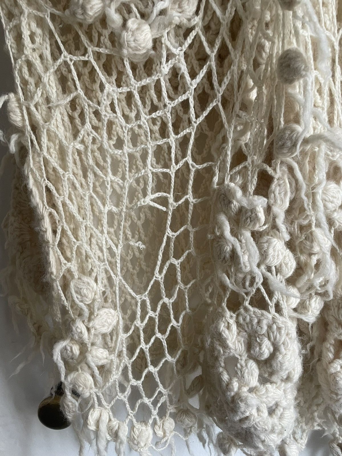 Comme des Garcons × Junya Watanabe Junya Watanabe AD2004 Knit Poncho Cardigan Cloak Size ONE SIZE - 3 Thumbnail