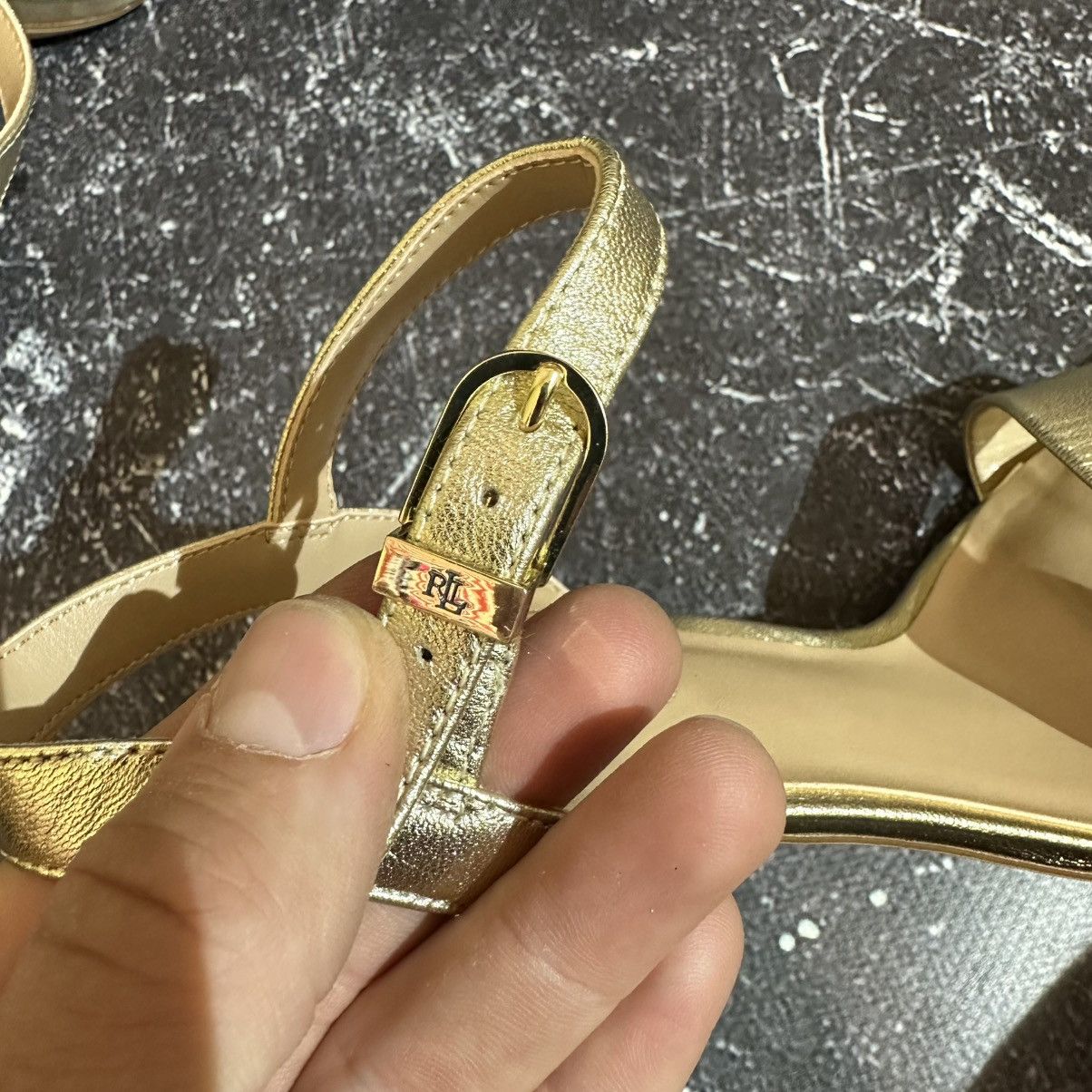 Lauren Ralph Lauren Lauren Ralph Lauren Women’s Gold Heels 6.5 US 37 EU Size US 7 / IT 37 - 7 Thumbnail
