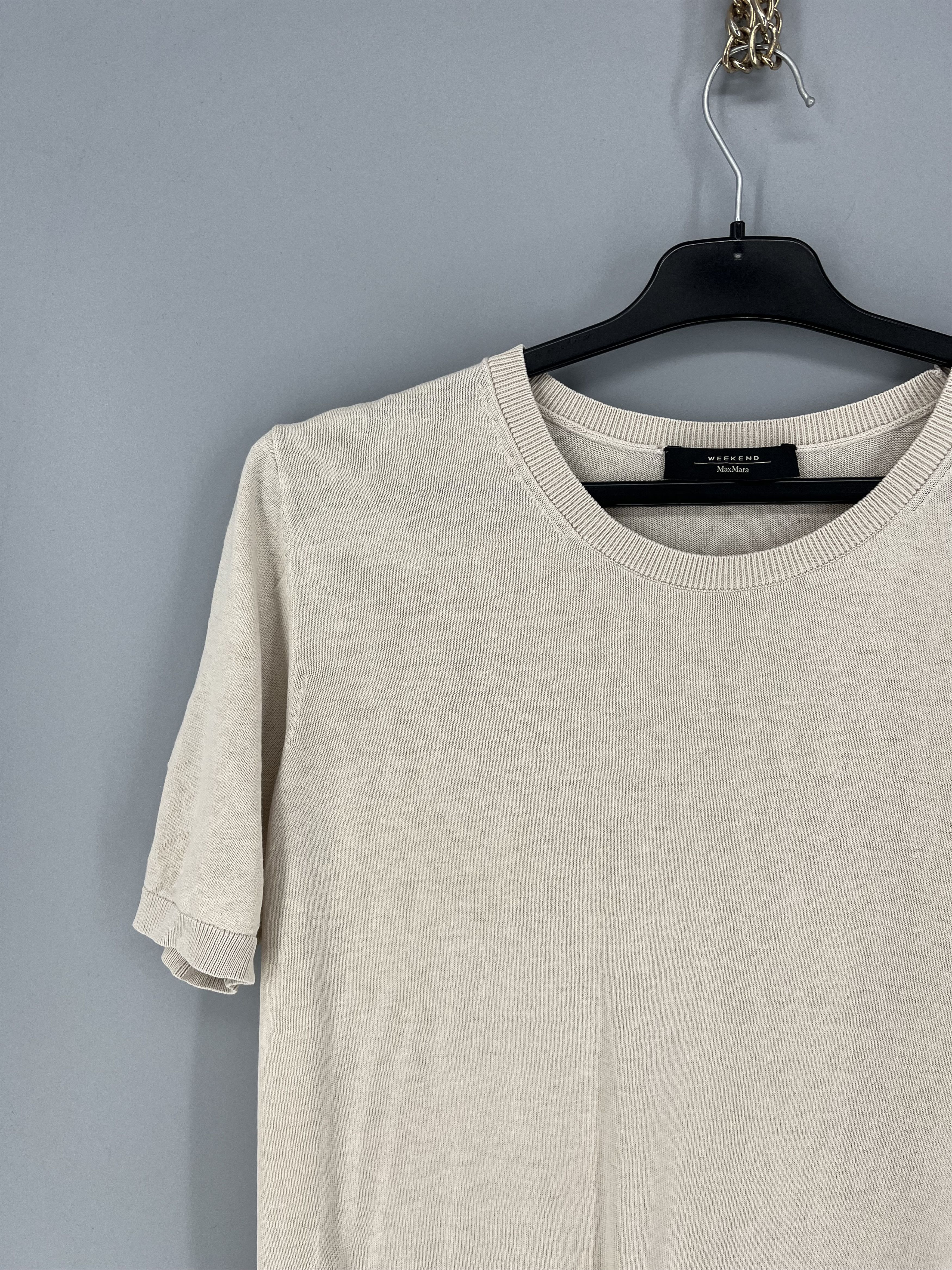 Max Mara S Max Mara Women Wool Sweater Short Sleeve Size L Size L / US 10 / IT 46 - 4 Thumbnail