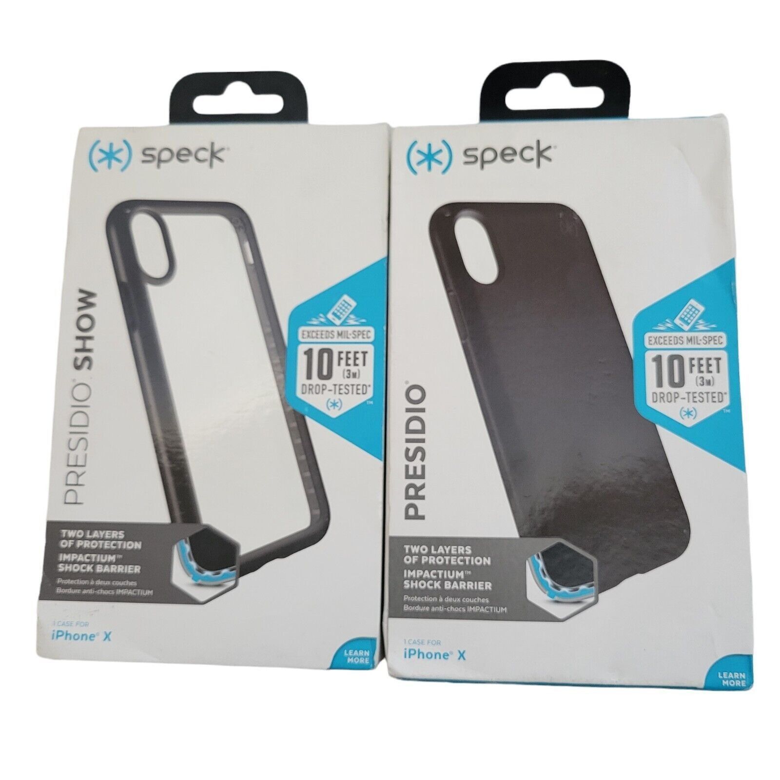 Other Lot Of 2 Speck Presidio For IPhone X. One Clear, One Black. Size ONE SIZE - 1 Thumbnail
