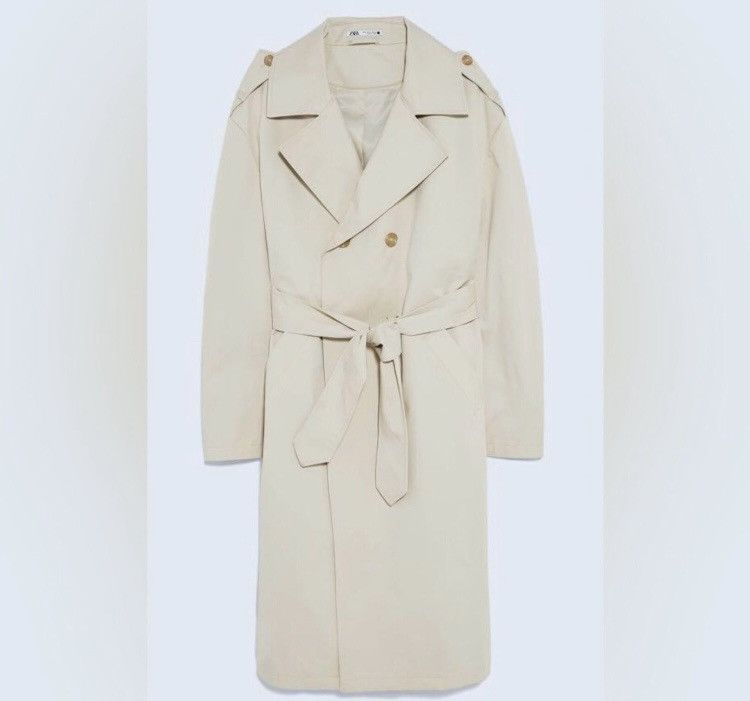 Zara New Zara Men’s Combination Plaid Trench Coat SZ L Size US L / EU 52-54 / 3 - 7 Thumbnail