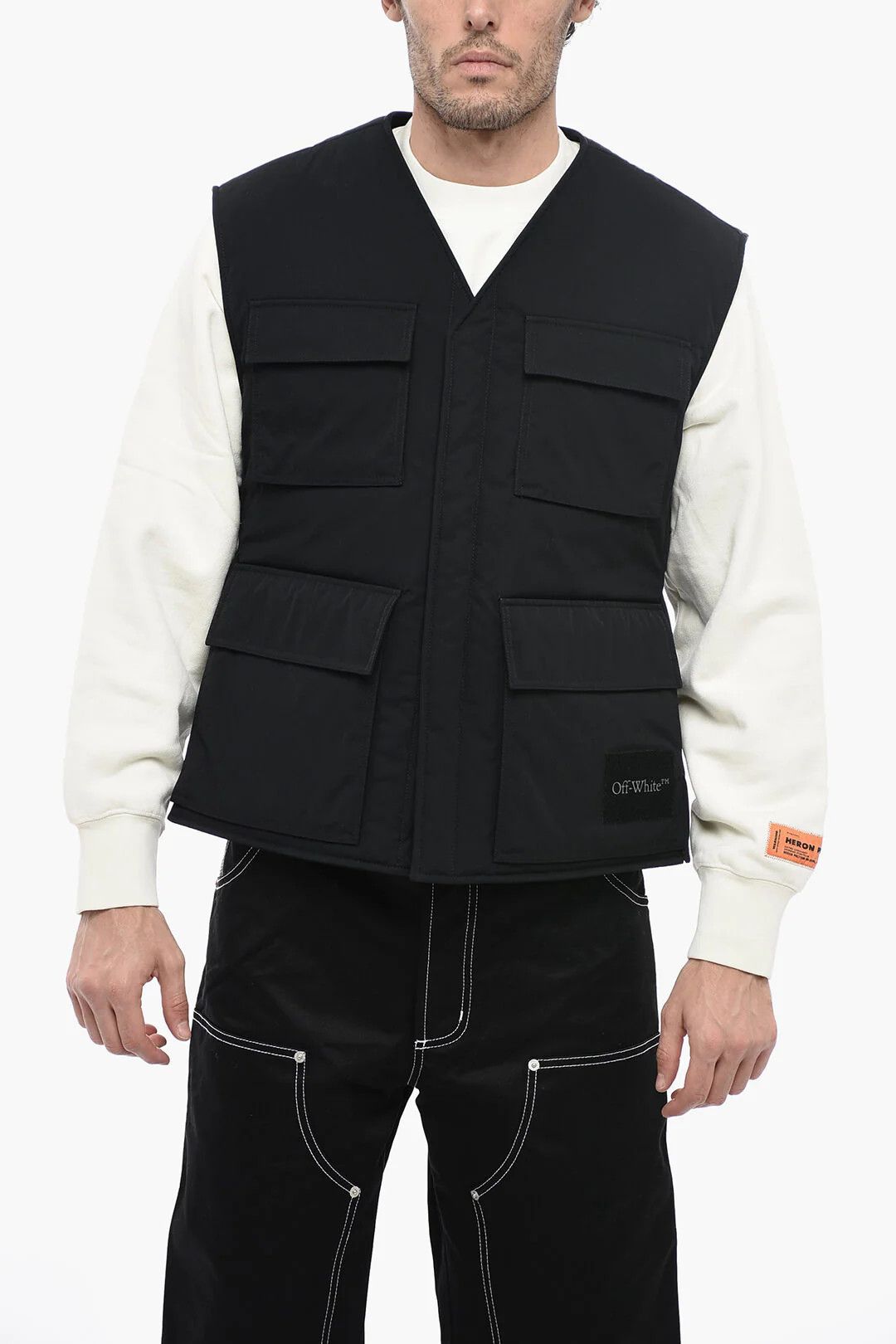 Off-White og1mm0426 Padded Gilet in Black Size US L / EU 52-54 / 3 - 1 Thumbnail