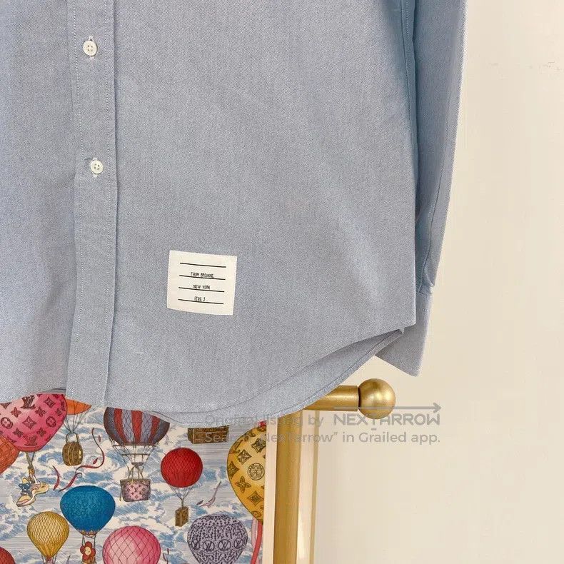Thom Browne Thom Browne Blue Long Sleeve Shirt Size US L / EU 52-54 / 3 - 4 Thumbnail