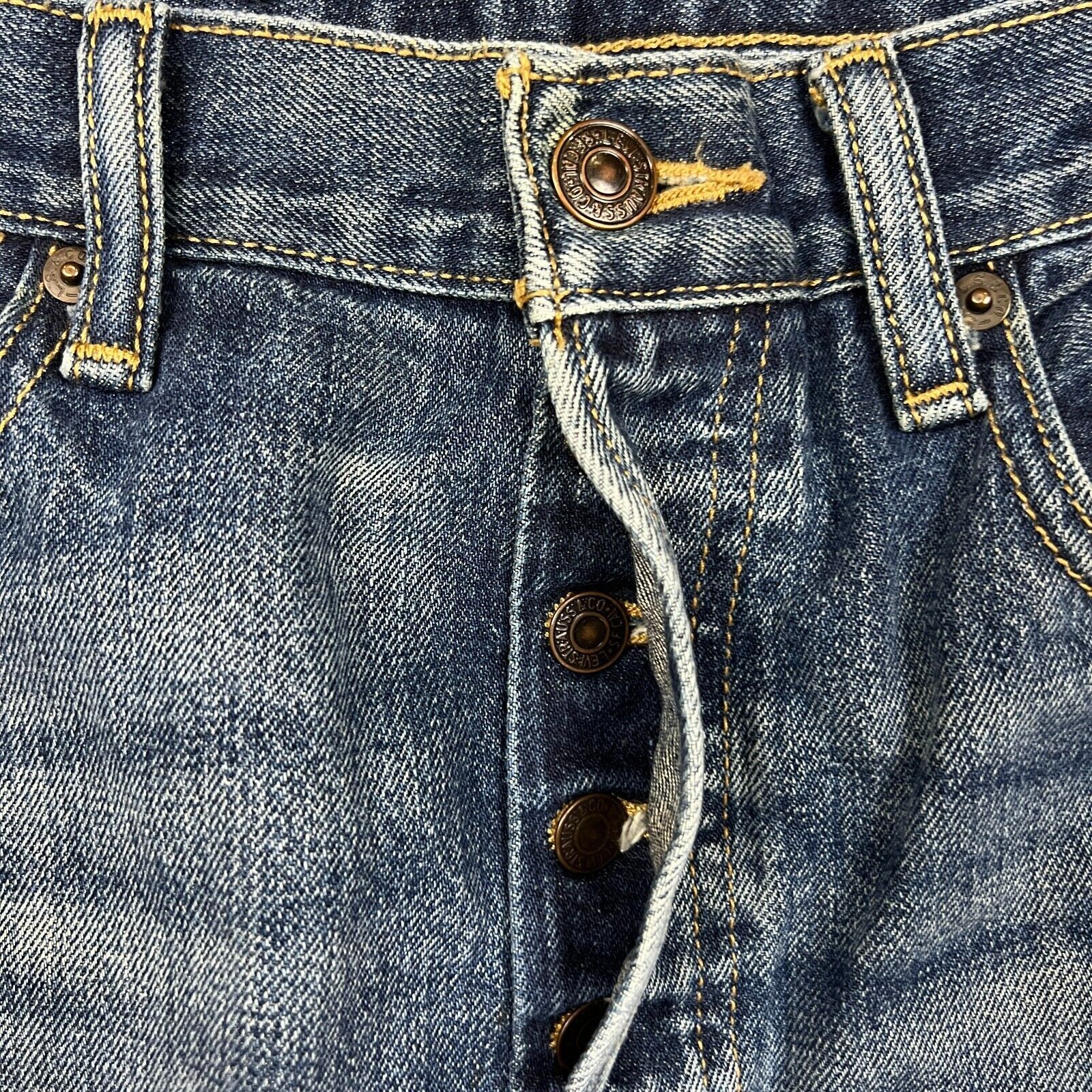 Levi's × Vintage Levi's 501 Jeans 32x29 Original Fit Straight Leg Denim Pants Size US 32 / EU 48 - 3 Thumbnail