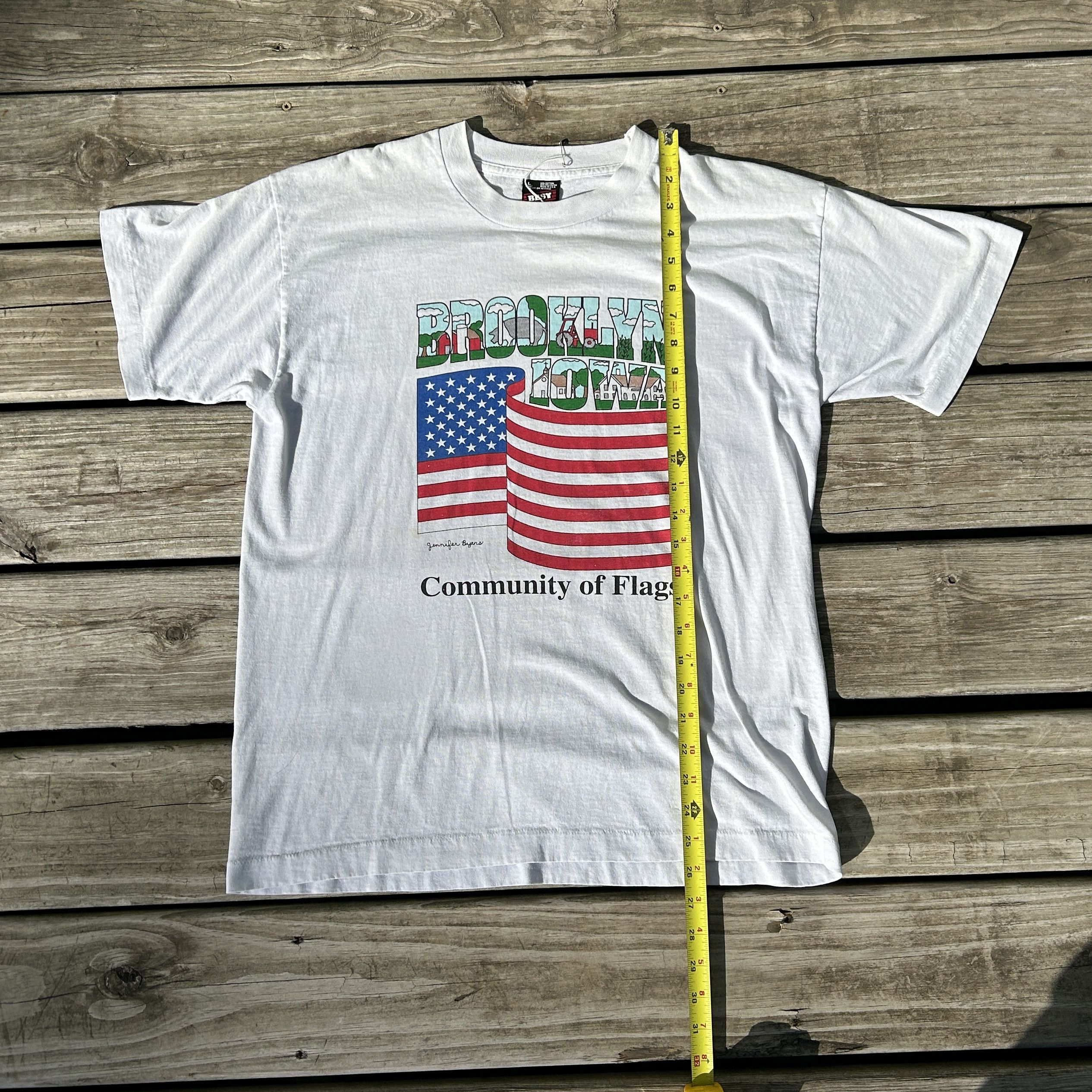 Fruit Of The Loom Vintage Fruit of the Loom Single Stitched Brooklyn T-Shirt Size US L / EU 52-54 / 3 - 5 Thumbnail