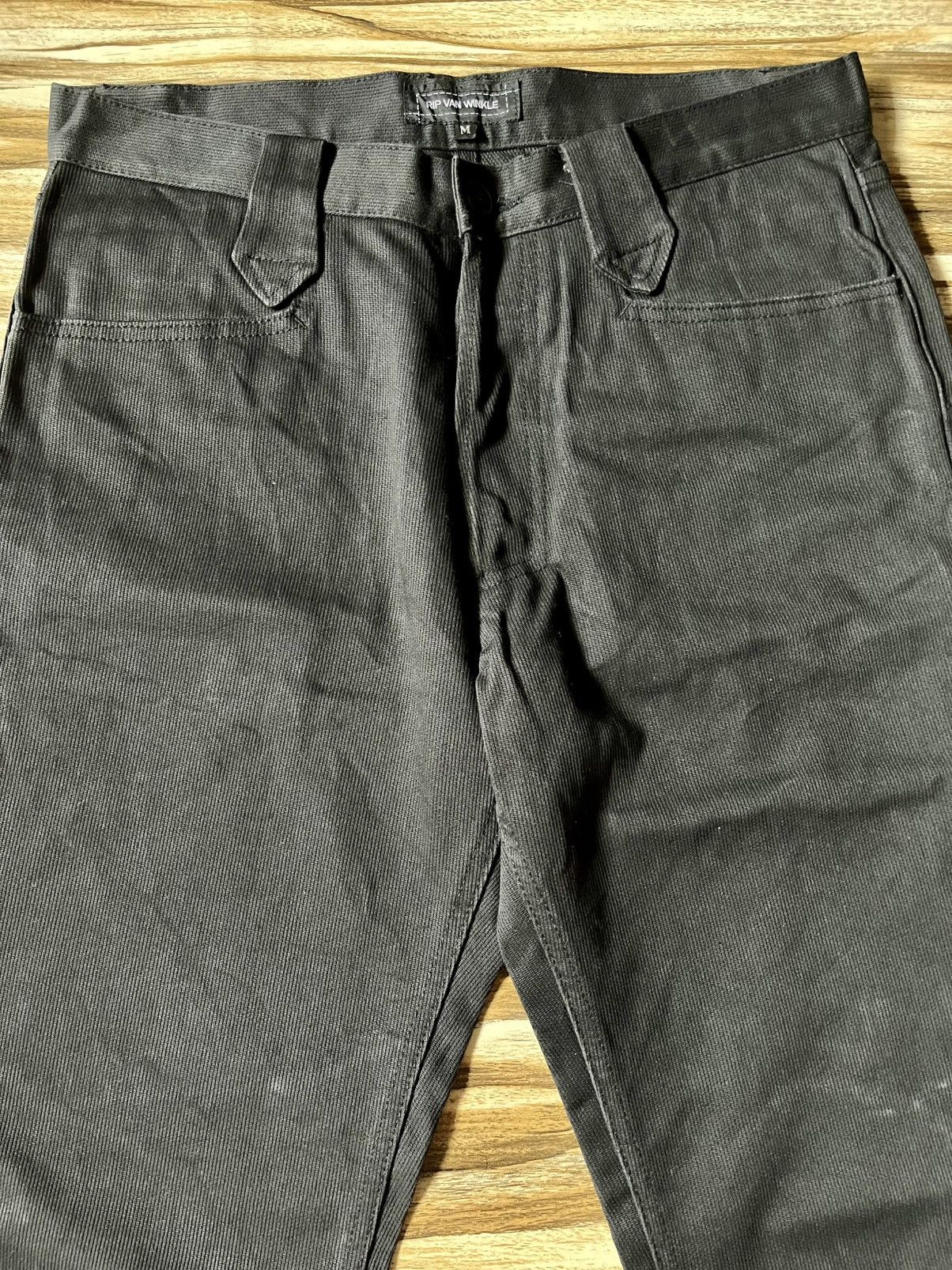 RIPVANWINKLE 🇯🇵Y2K Workwear Bootcut Black Jeans Button Corduroy Flare Size US 32 / EU 48 - 3 Thumbnail