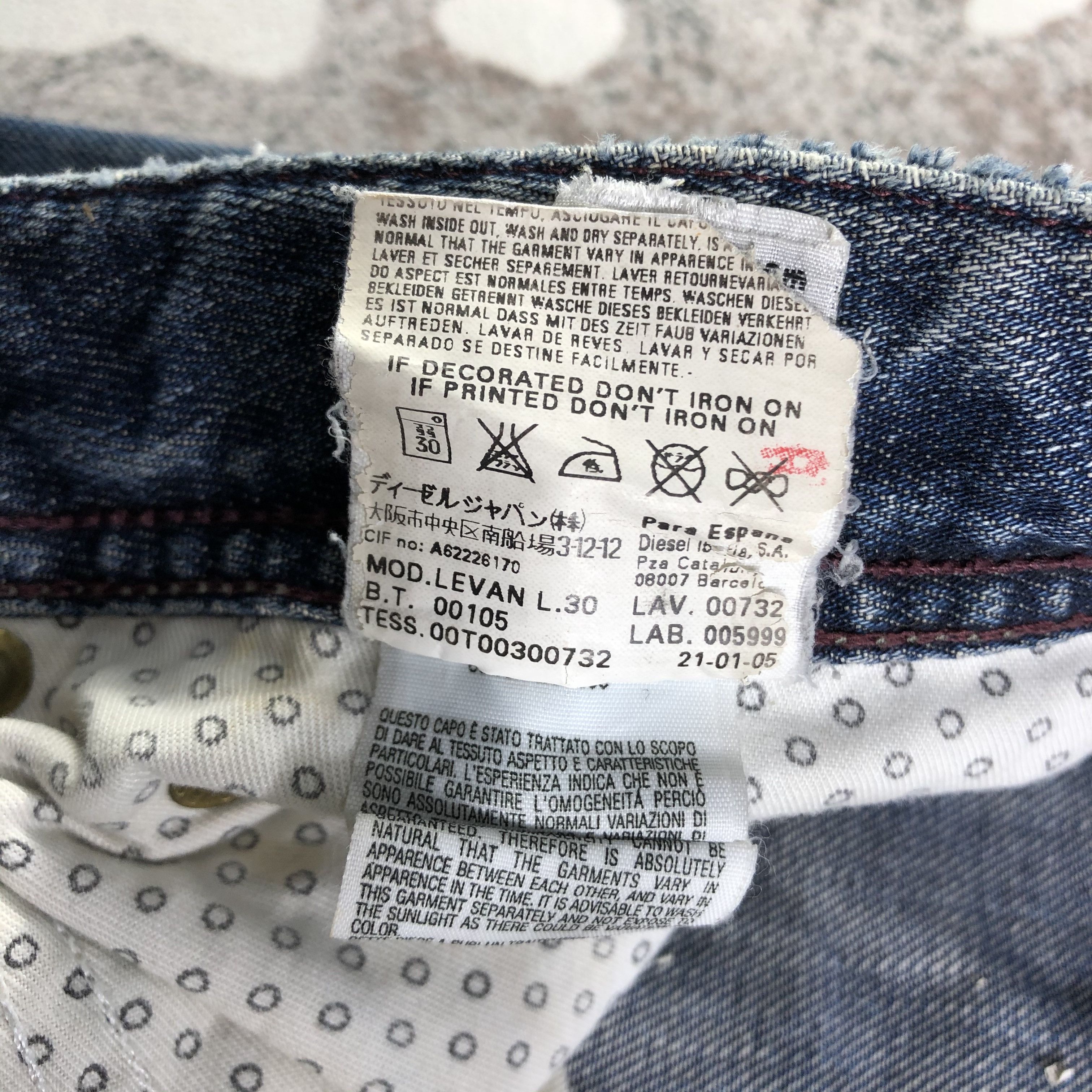 Diesel Diesel Jeans Ripped Denim KJ2412 Size US 30 / EU 46 - 11 Thumbnail
