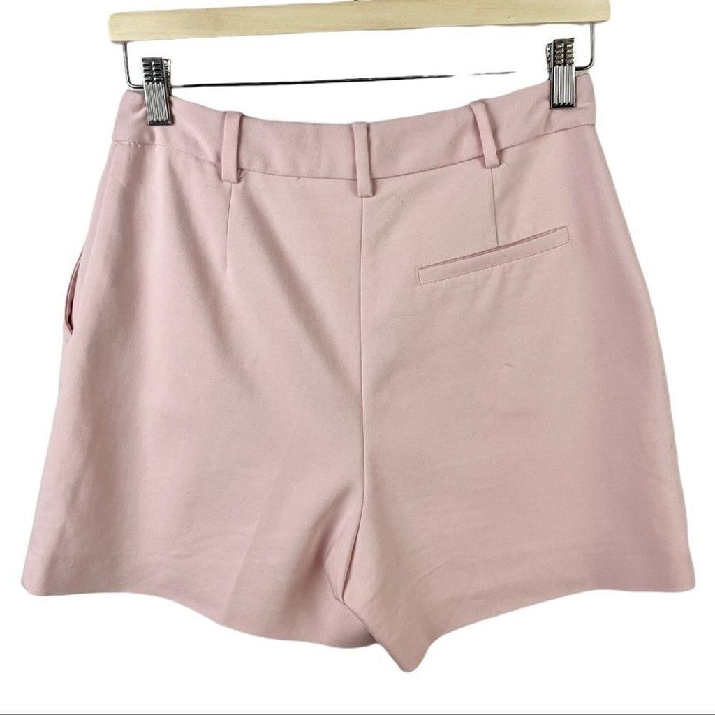 Zara ZARA Pink High Waist Pleated Shorts Size 6 Size 28" / US 6 / IT 42 - 3 Thumbnail