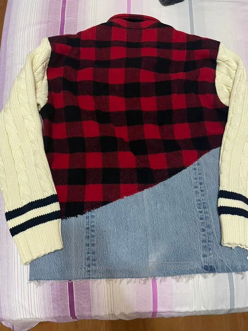 Greg Lauren Greg Lauren Red and White Plaid Coarse Flannel Patchwork J Size US M / EU 48-50 / 2 - 5 Thumbnail
