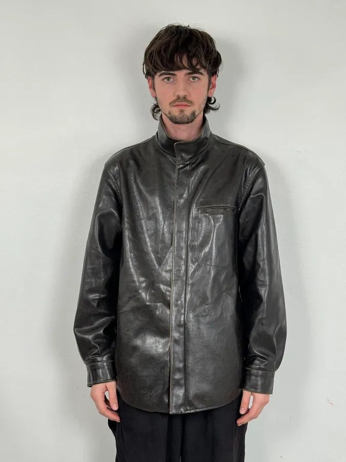 Armani 2000s Armani Collezioni Dark Brown Leather Premium Jacket Size US L / EU 52-54 / 3 - 2 Thumbnail