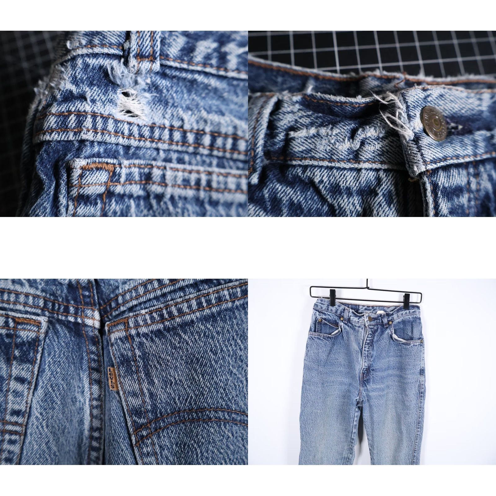 Levi's VINTAGE Levi's 90s High Waisted Jeans Women's 14 Regular Blue Acid Wash 27 x 30 Denim Tapered Leg Mom Style Mens? Size 36" / US 14 / IT 50 - 9 Thumbnail