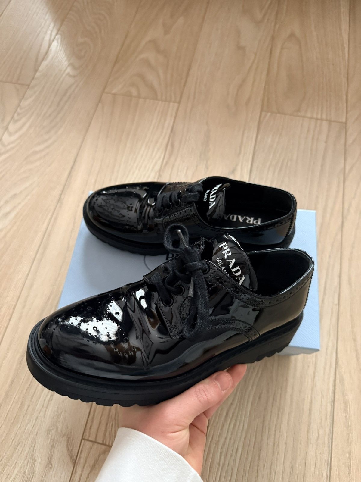 Prada Prada chocolate brushed leather loafers Size US 6 / IT 36 - 2 Thumbnail