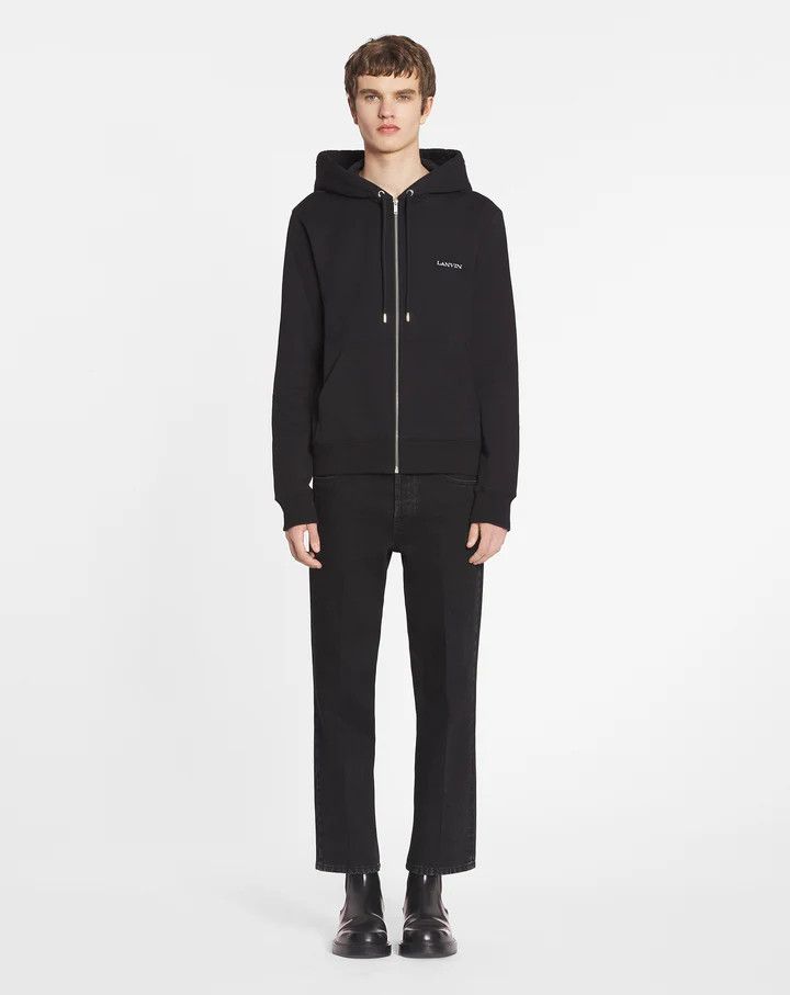 Lanvin o1s22i1n1024 Zipper Hoodie in Black Size US L / EU 52-54 / 3 - 2 Thumbnail